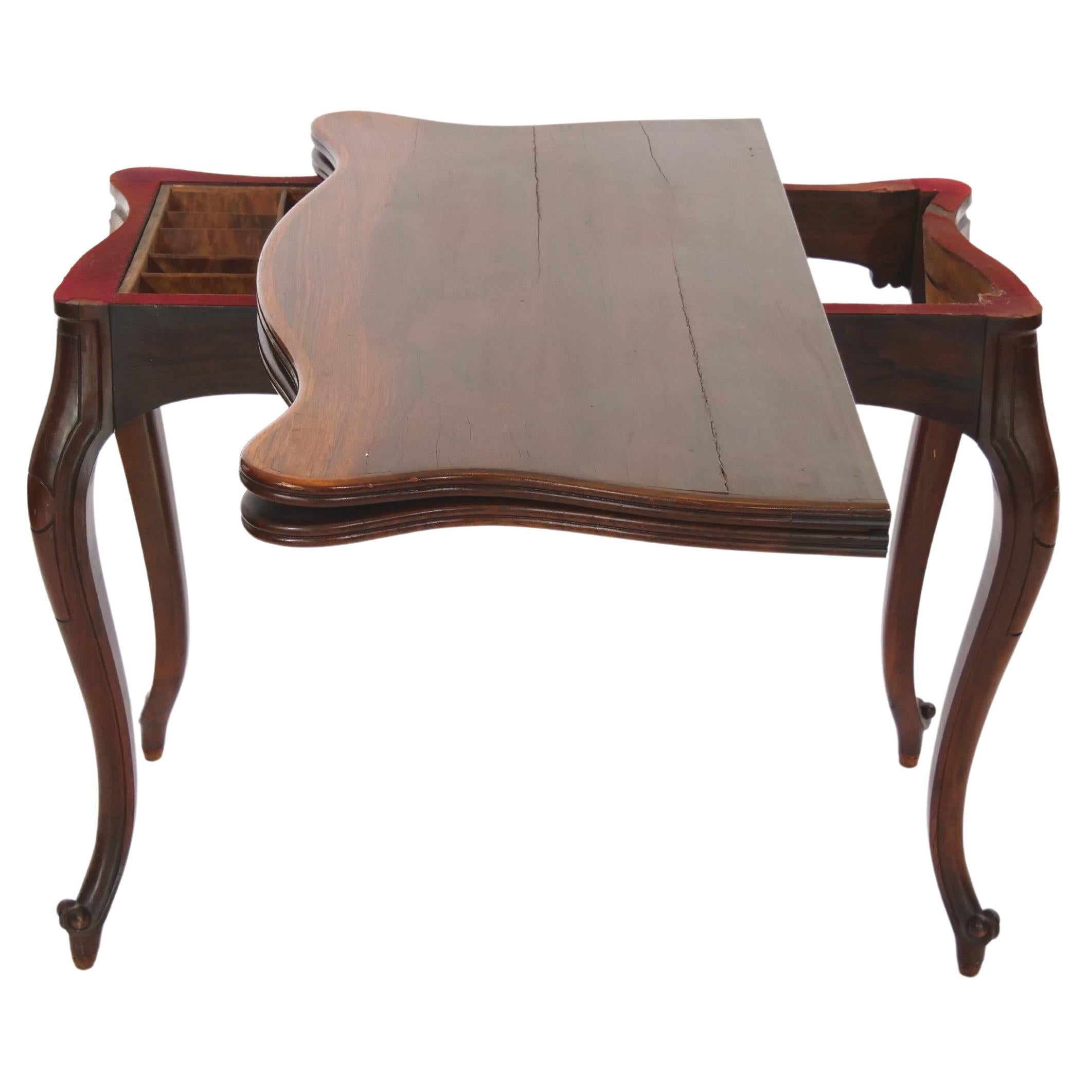 19th Century Napoleon III Mahogany  Console / Game Table  For Sale 3