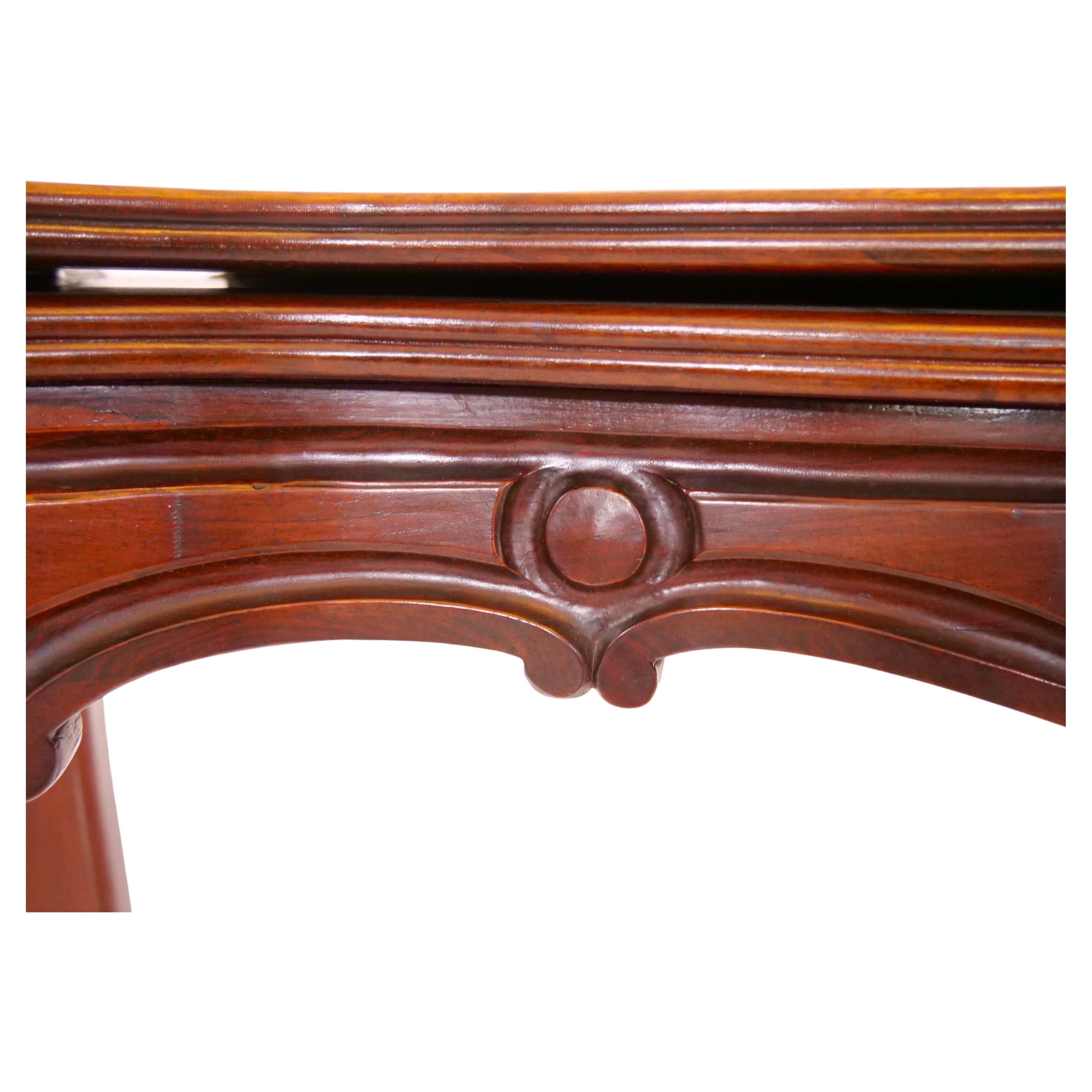 19th Century Napoleon III Mahogany  Console / Game Table  For Sale 5