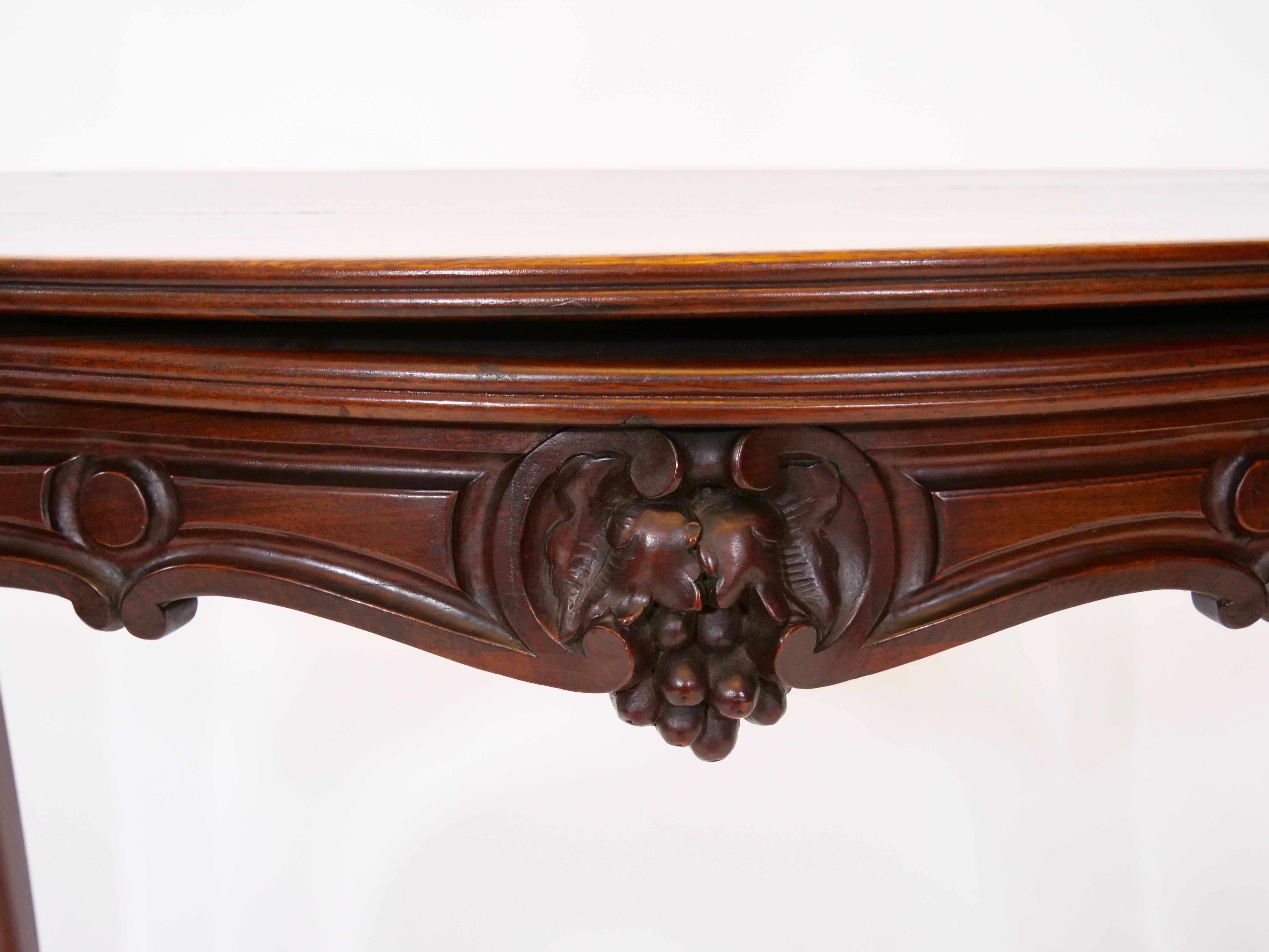 19th Century Napoleon III Mahogany  Console / Game Table  For Sale 6