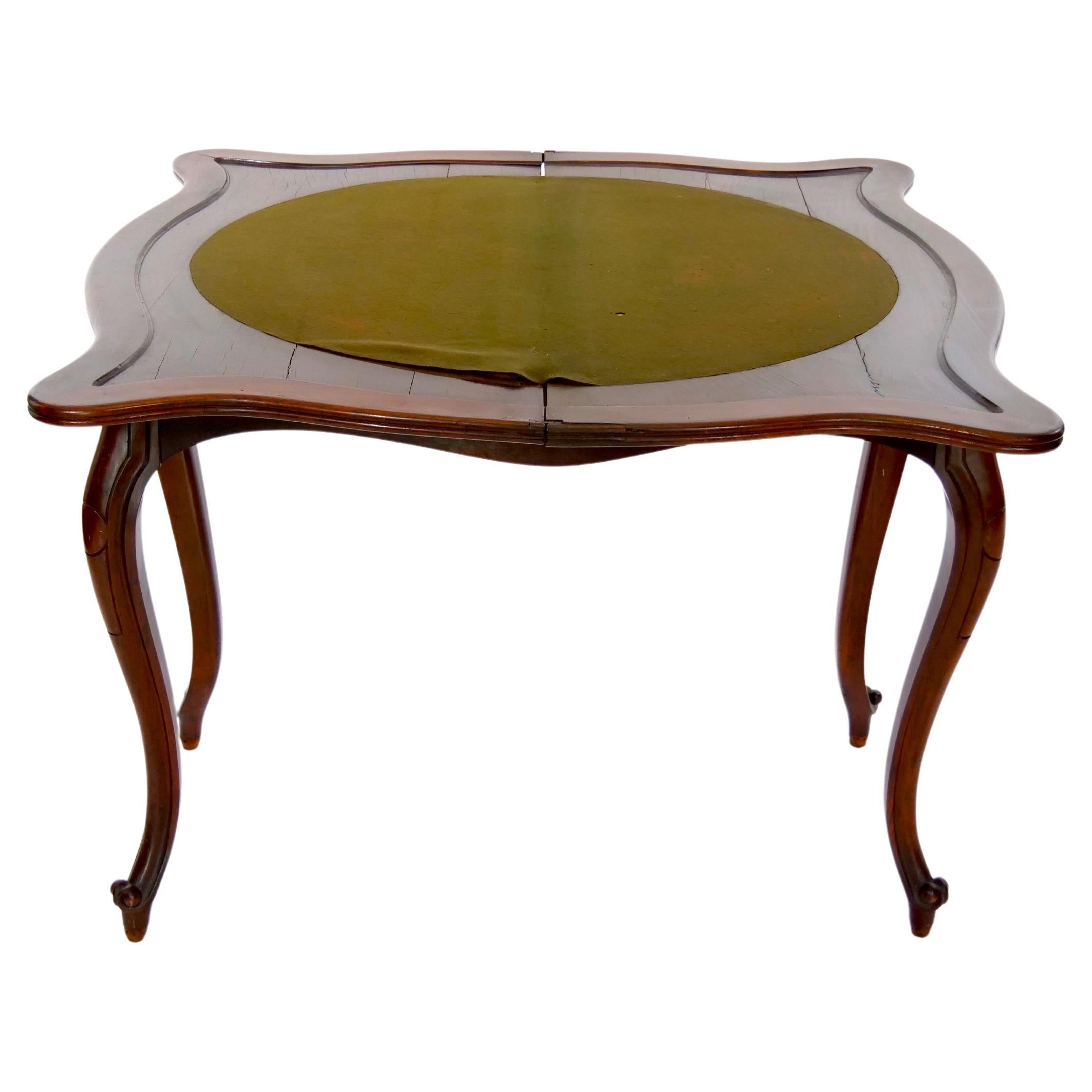 French 19th Century Napoleon III Mahogany  Console / Game Table  For Sale