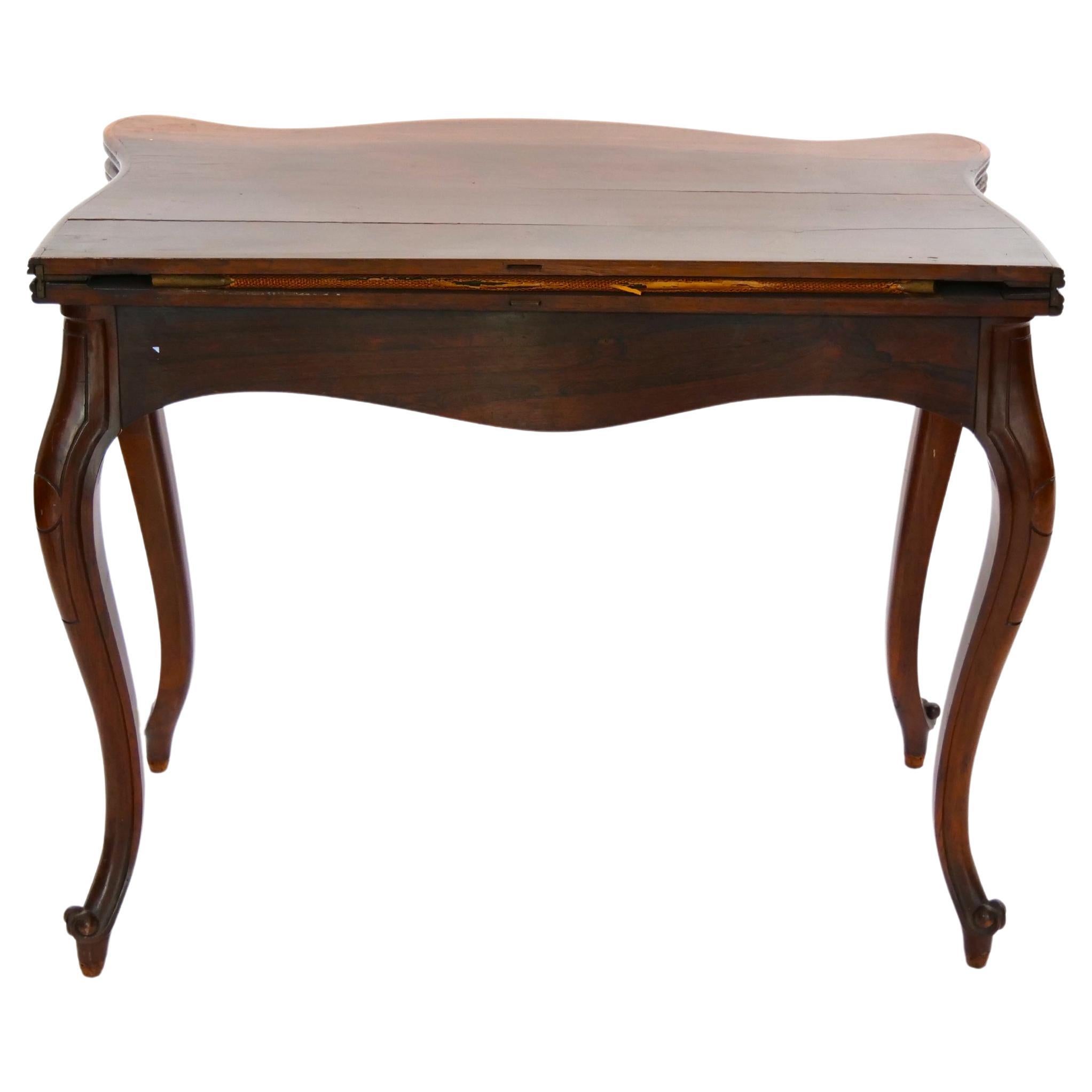 Early 19th Century 19th Century Napoleon III Mahogany  Console / Game Table  For Sale