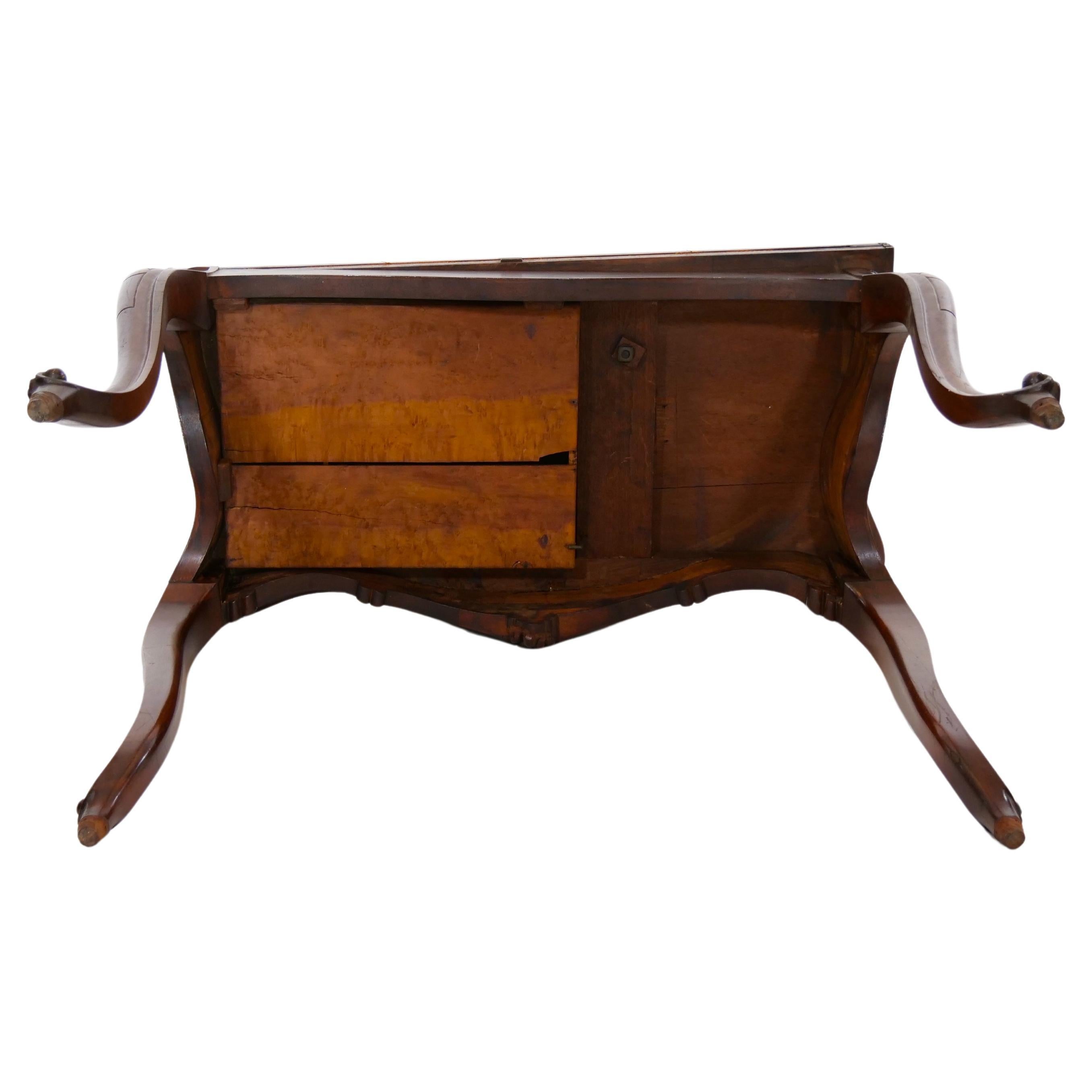 19th Century Napoleon III Mahogany  Console / Game Table  For Sale 1