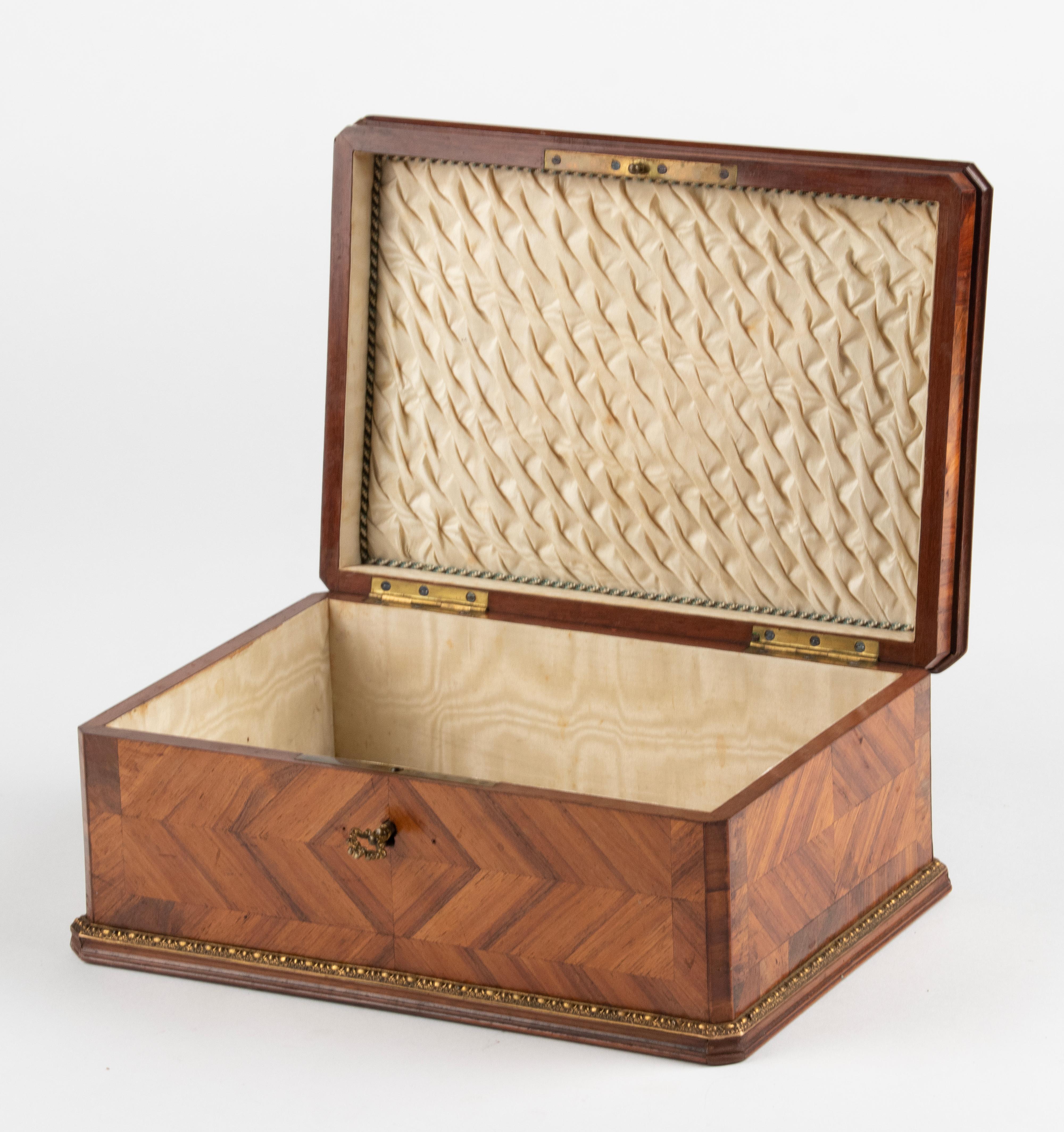 19th Century Napoleon III Marquetry Storage Box 4