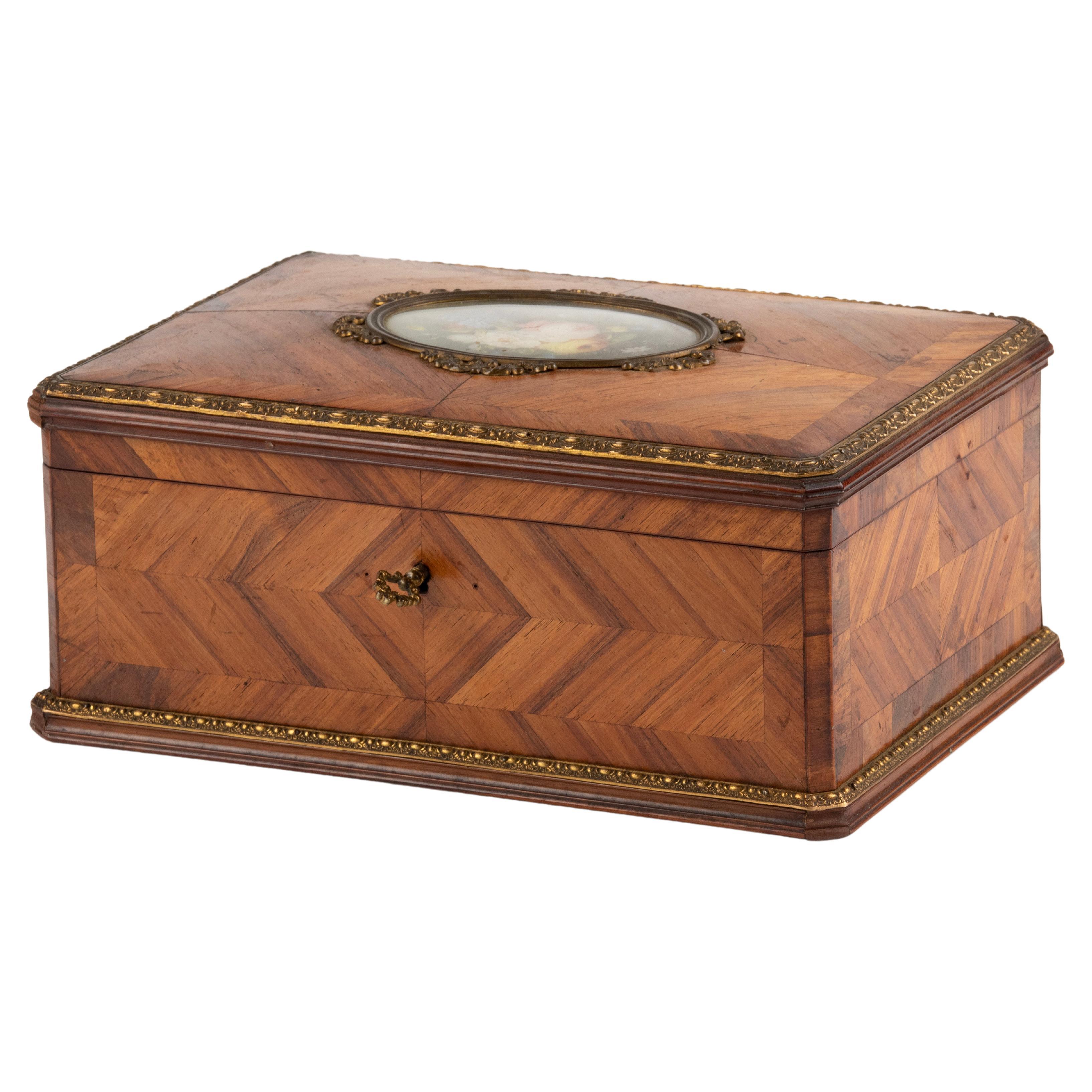 19th Century Napoleon III Marquetry Storage Box