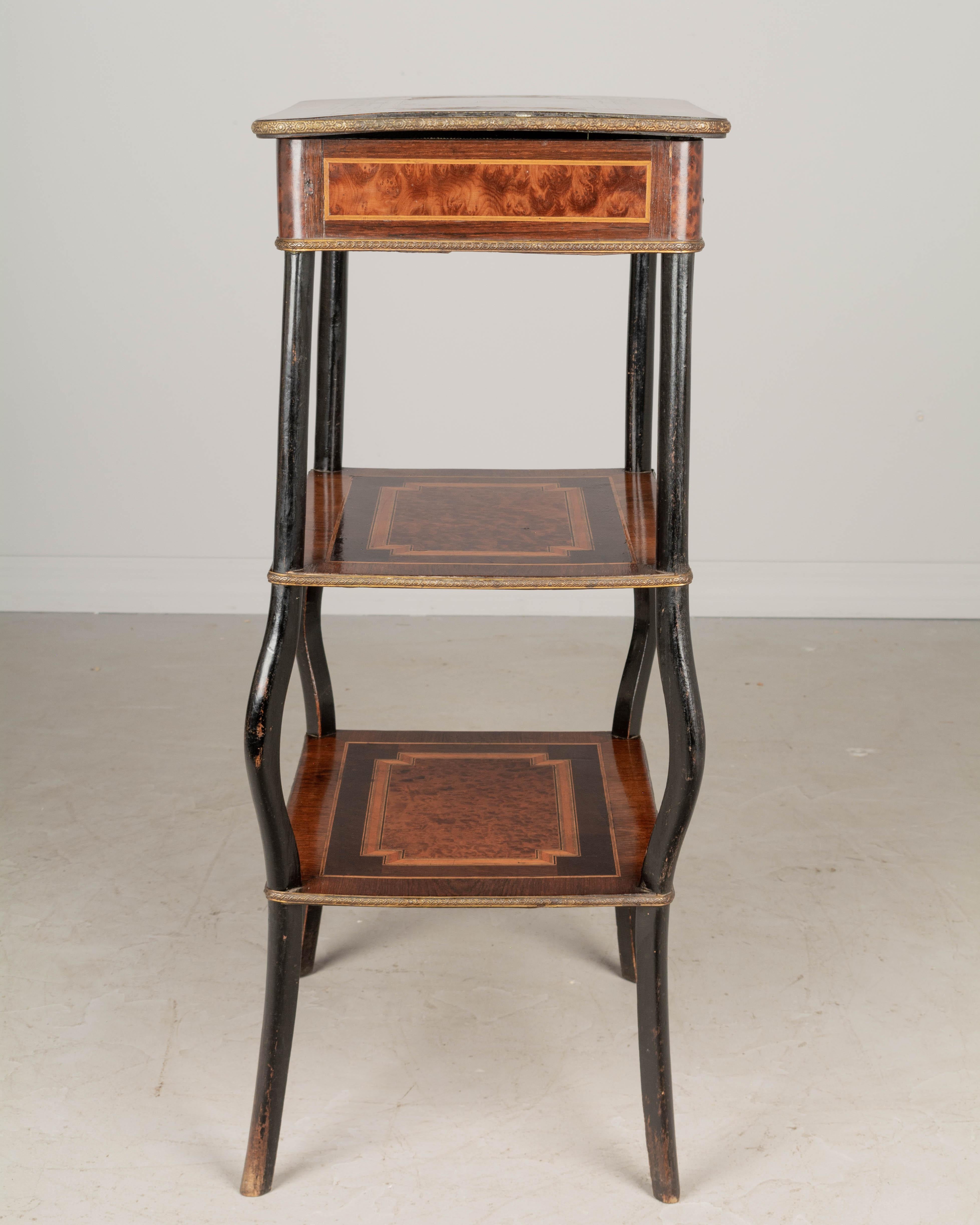19th Century Napoleon III Marquetry Tiered Table 7