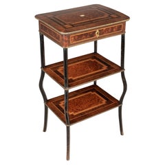 19th Century Napoleon III Marquetry Tiered Table
