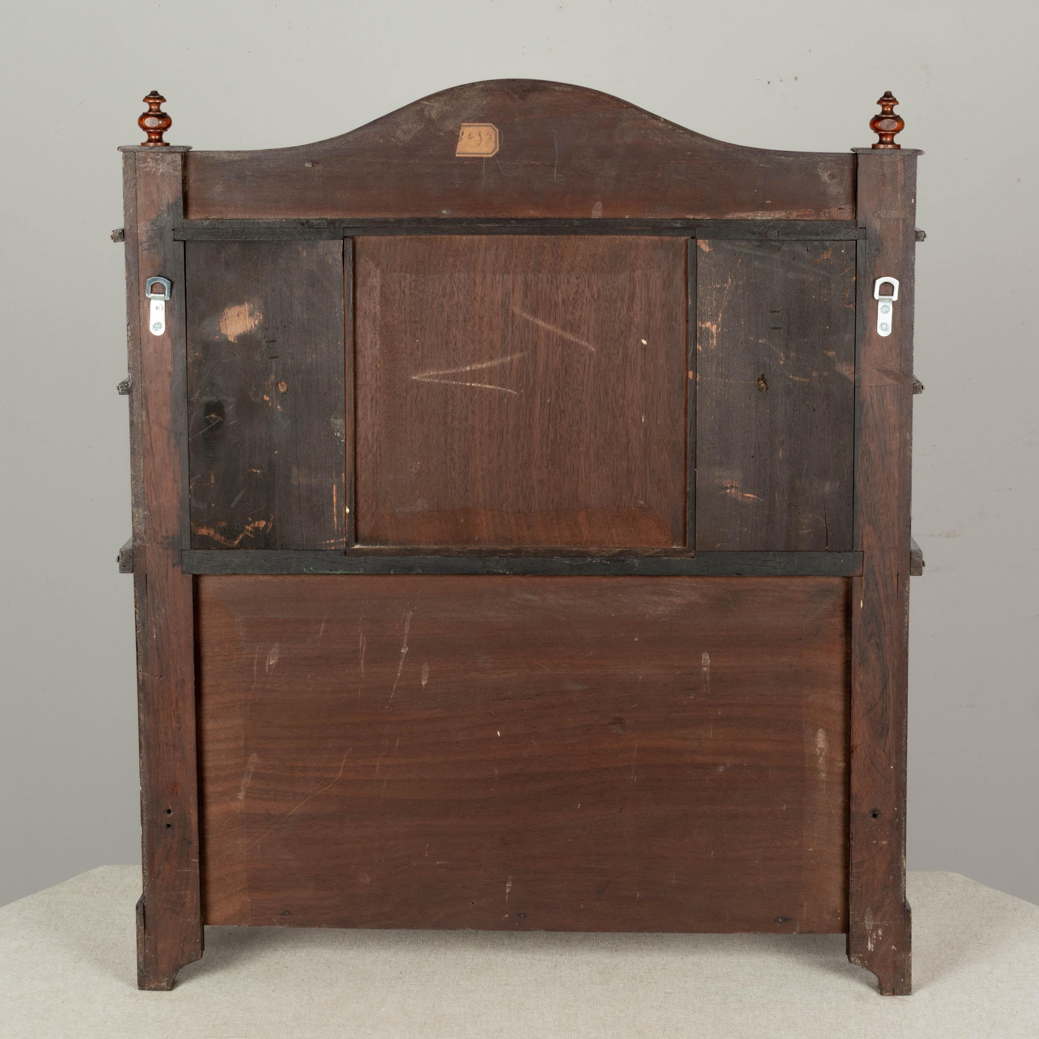 19th Century Napoleon III Marquetry Wall Cabinet For Sale 5