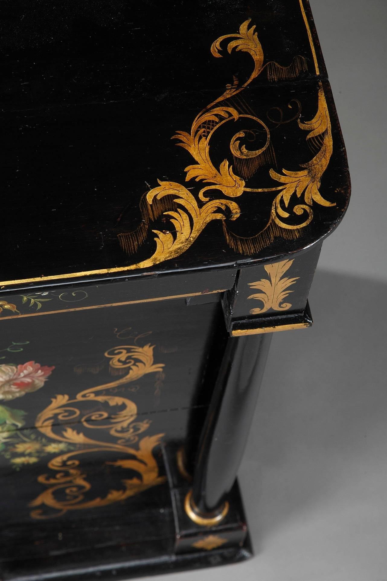 19th Century Napoleon III Pedal Harmonium with Floral Decoration 3