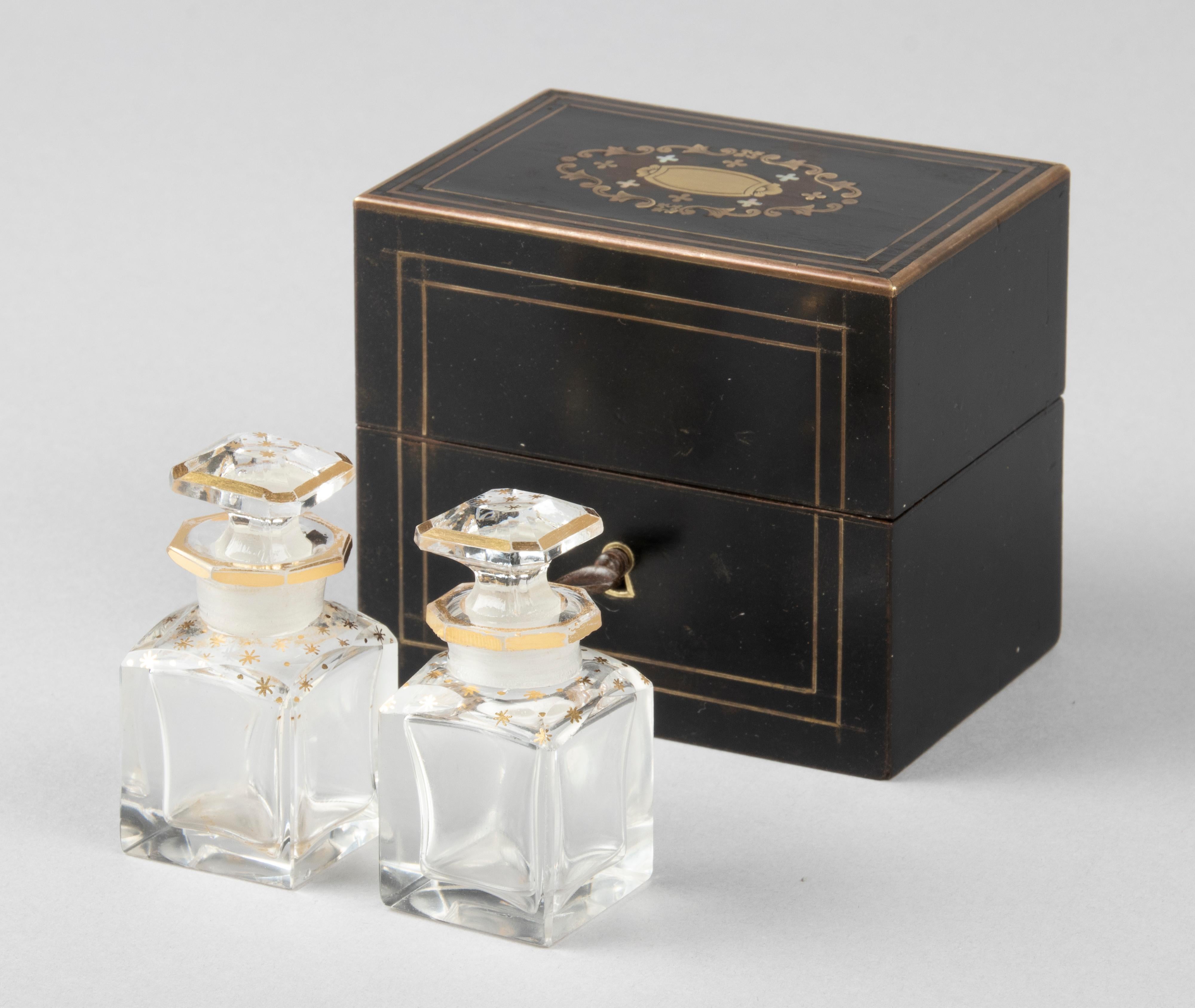 Ebonized 19th Century Napoleon III Perfume Bottle Box
