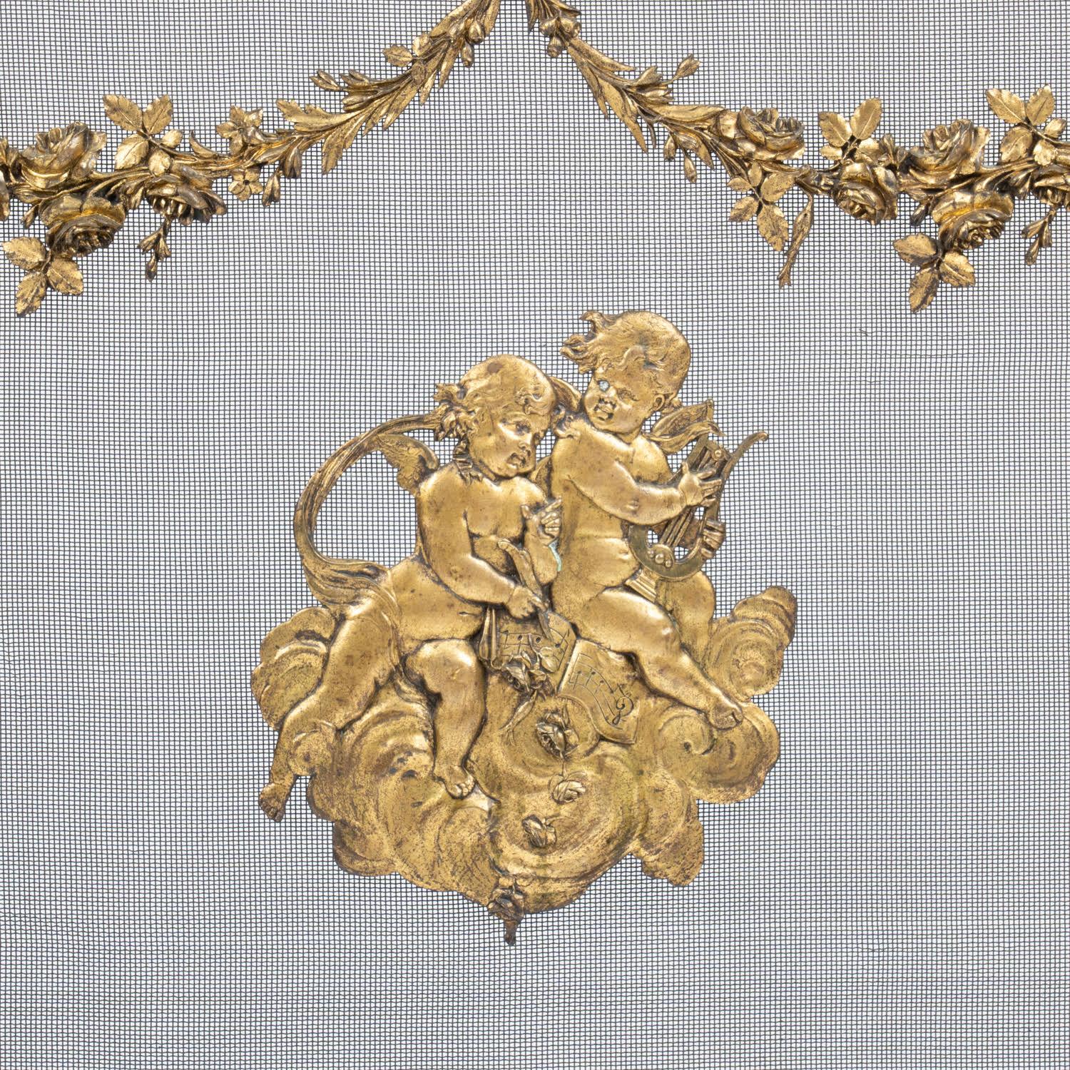 19th century Napoleon III period bronze mantel screen.

A Napoleon III period bronze mantel screen.
H: 76cm, W: 80cm, D: 23cm