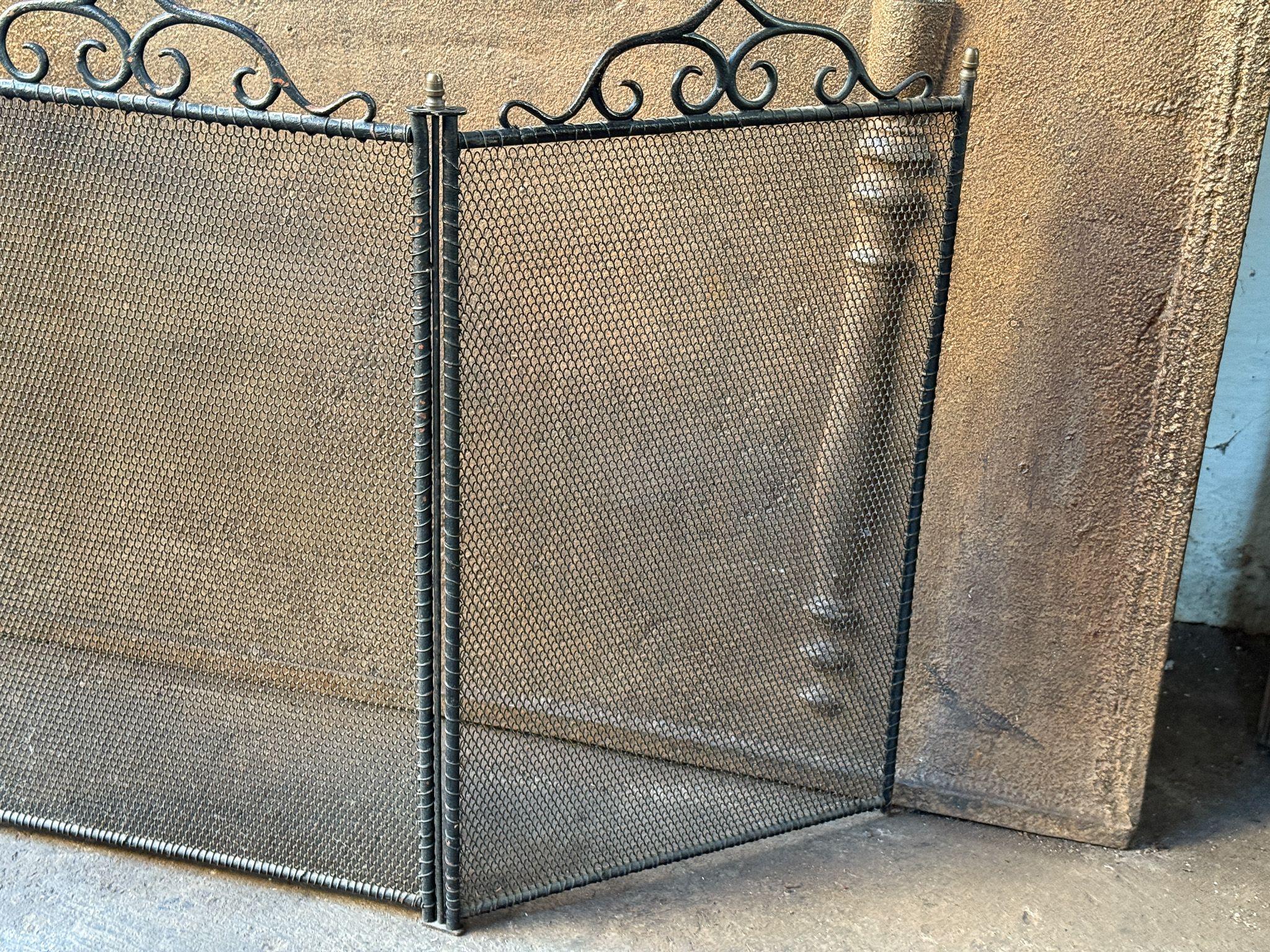 Ottone Paravento per caminetto del XIX secolo in stile Napoleone III in vendita