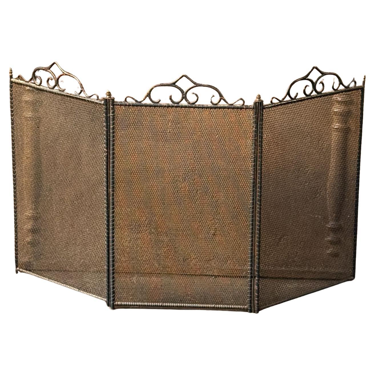 Écran de cheminée d'époque Napoléon III, 19e siècle