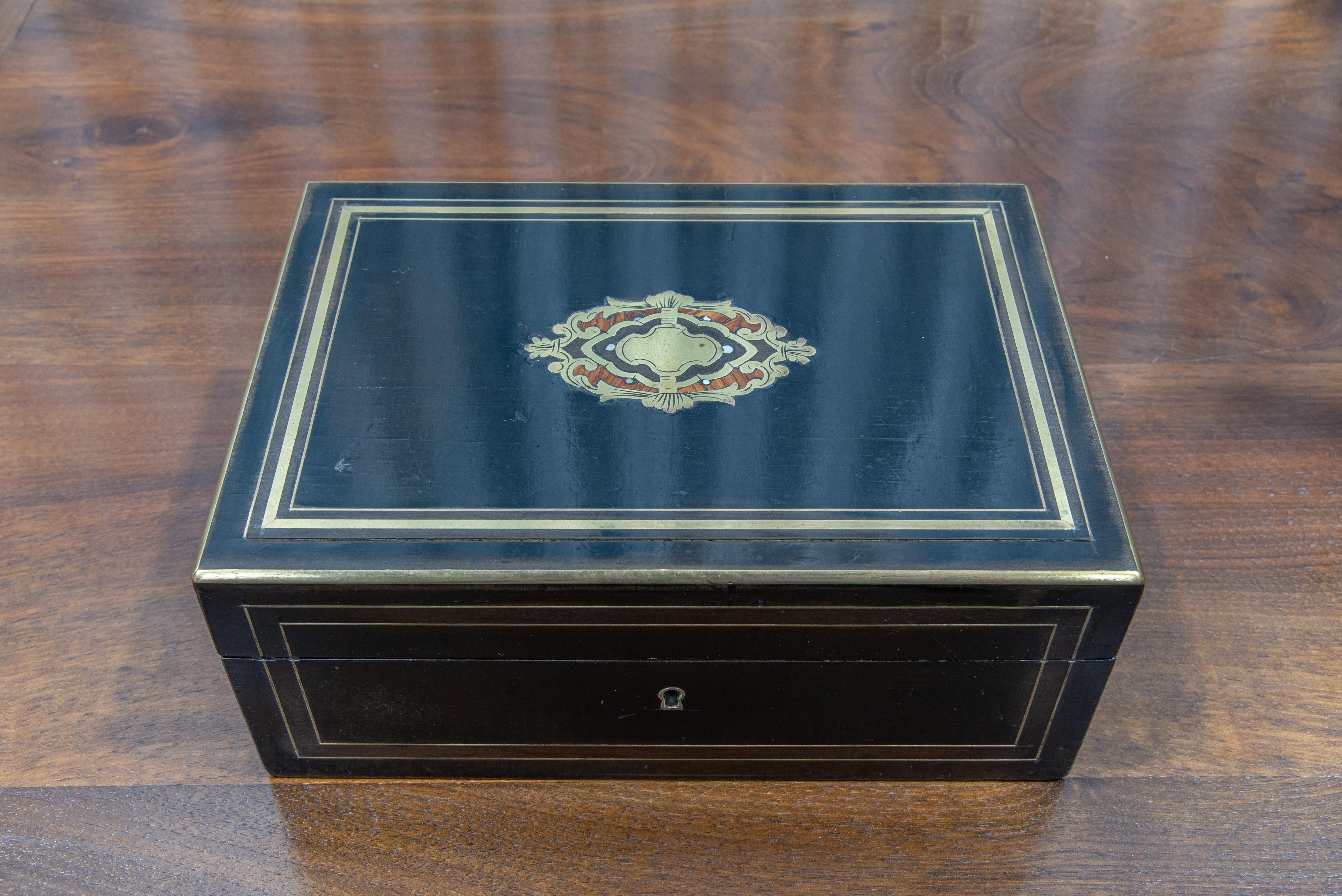 French 19th Century Napoleon III Period Jewelry Box For Sale