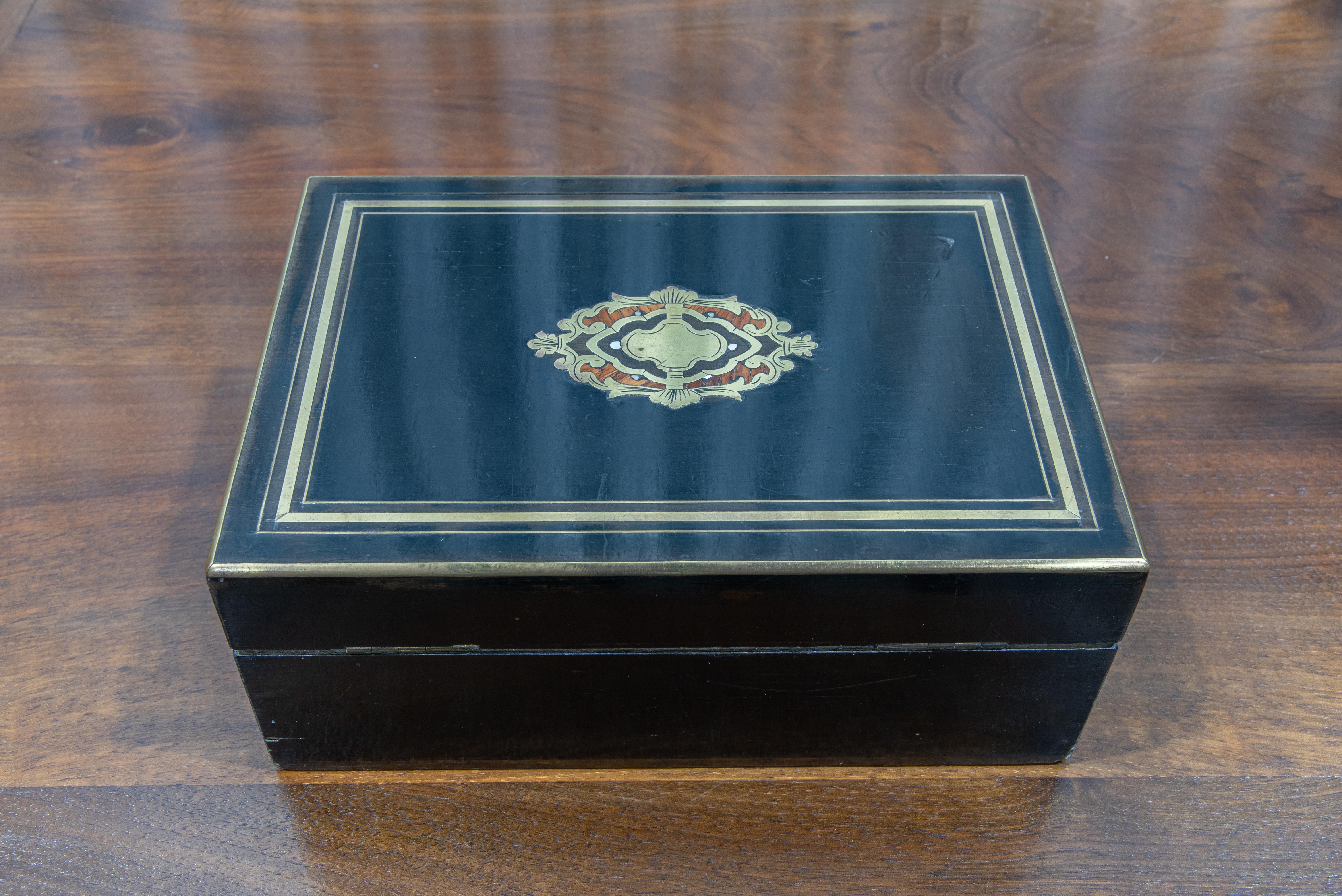 Inlay 19th Century Napoleon III Period Jewelry Box For Sale