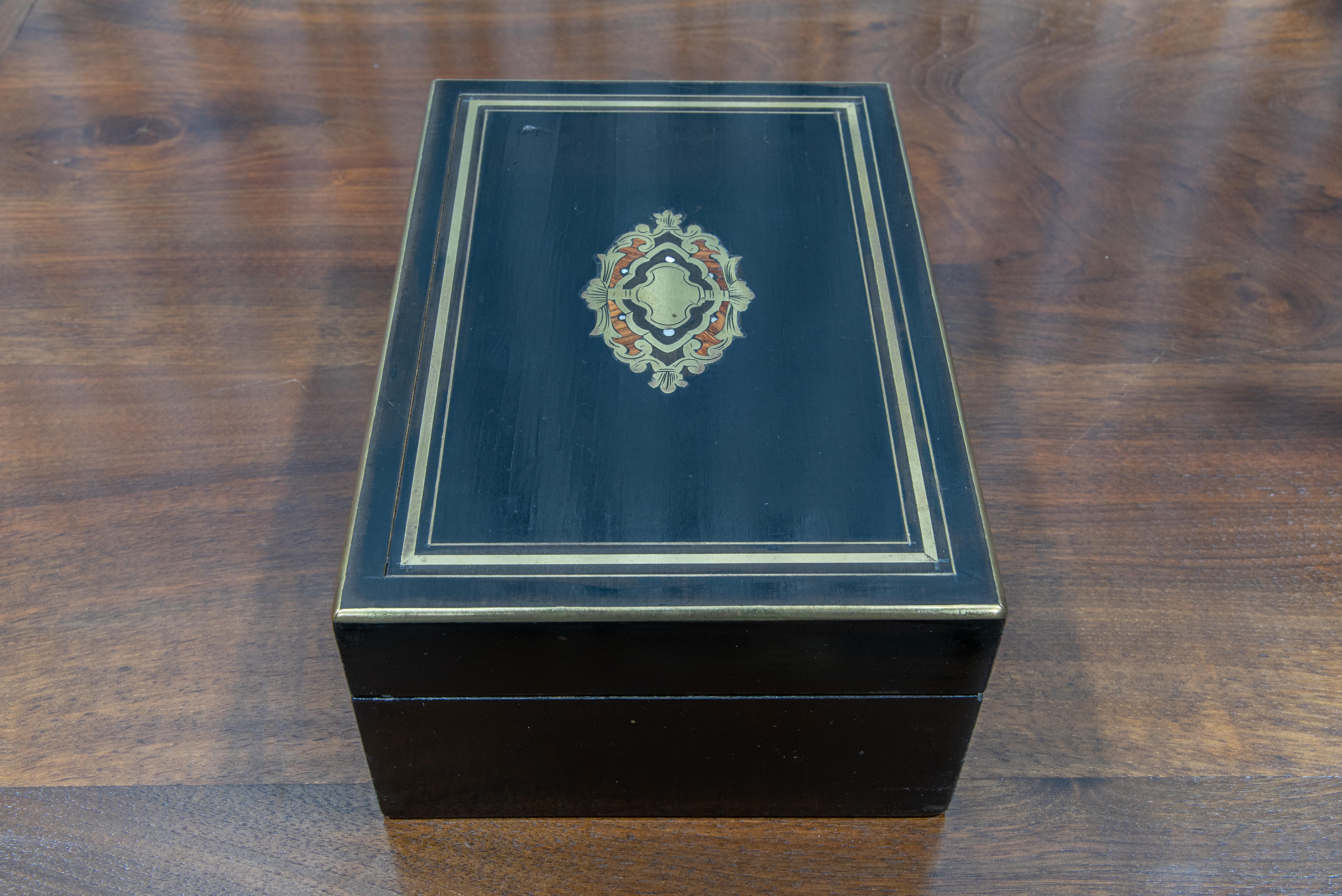 19th Century Napoleon III Period Jewelry Box In Good Condition For Sale In San Antonio, TX