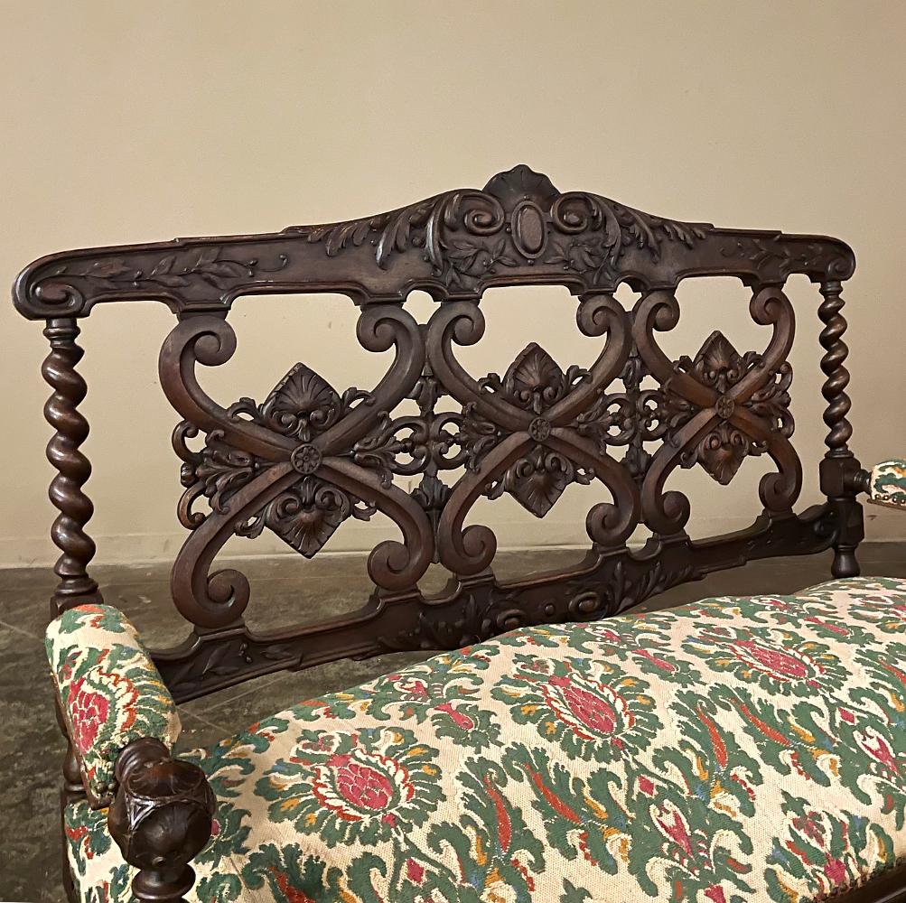 Canapé d'époque Napoléon III du 19ème siècle de style Louis XIV en vente 7