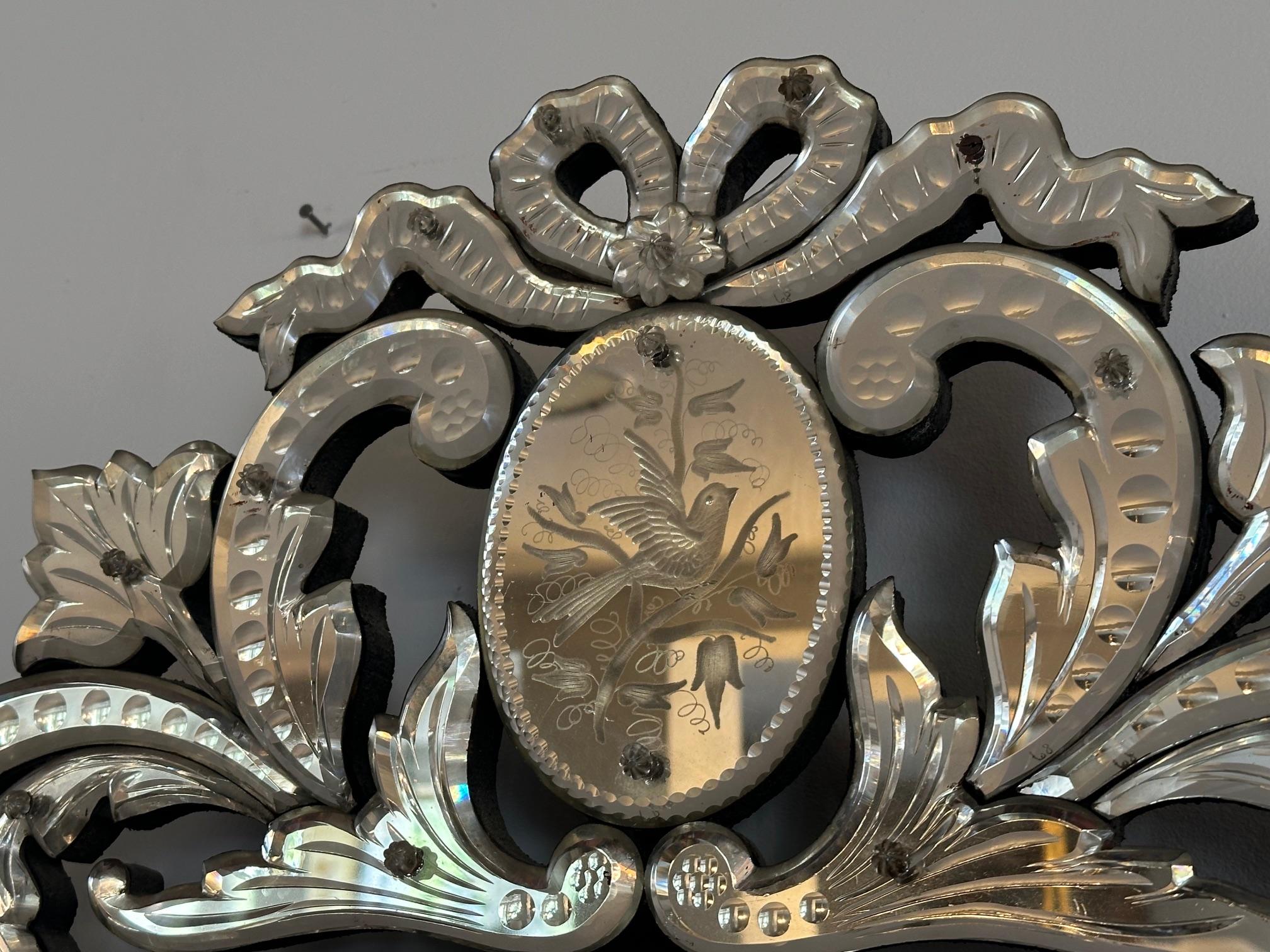 Venezianischer Spiegel aus der Zeit Napoleons III., 1870er Jahre im Angebot 4