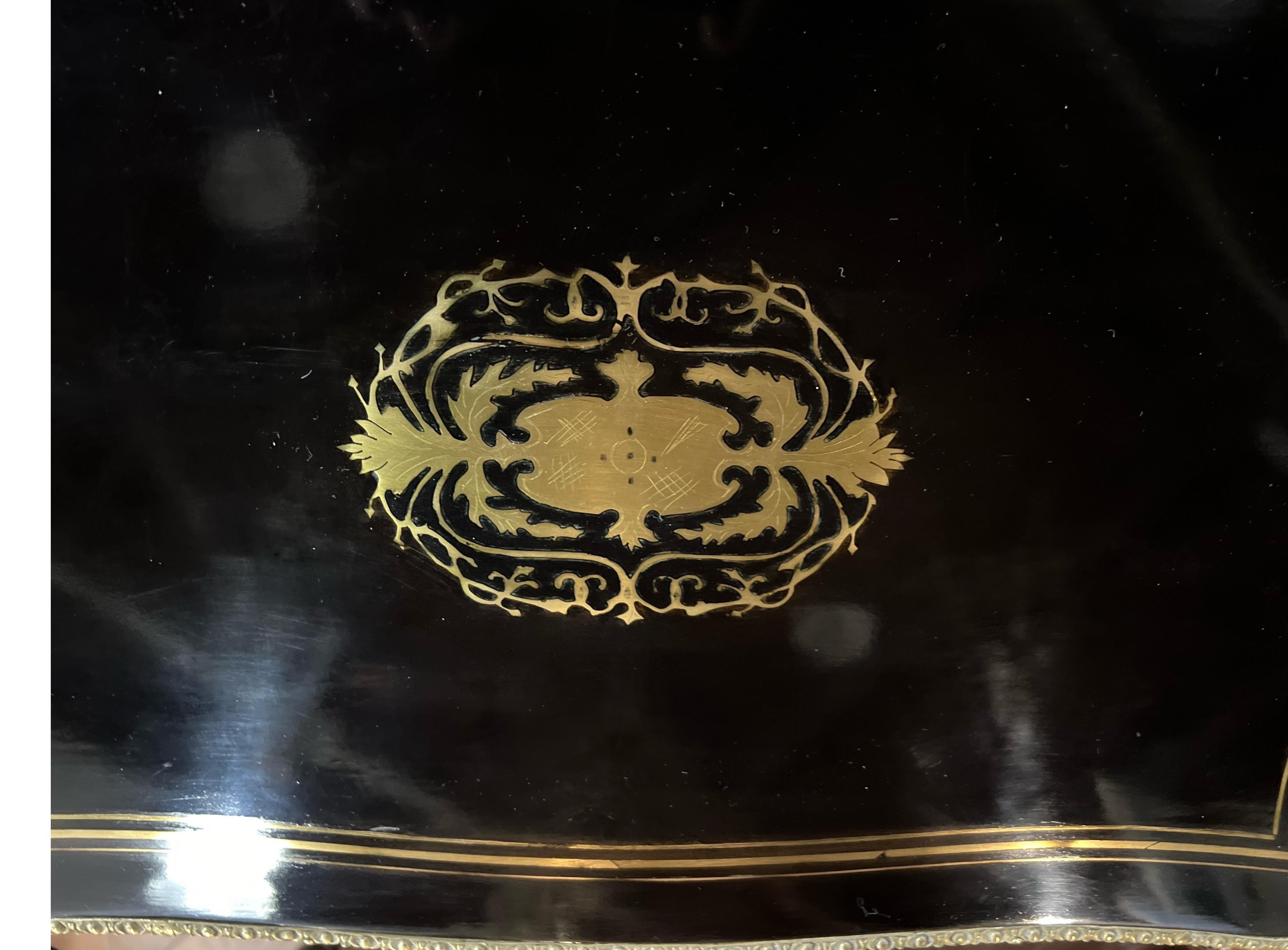 Blackened 19th Century Napoleon III Rosewood Blackned Vanity Table Signed Diehl Paris 1800