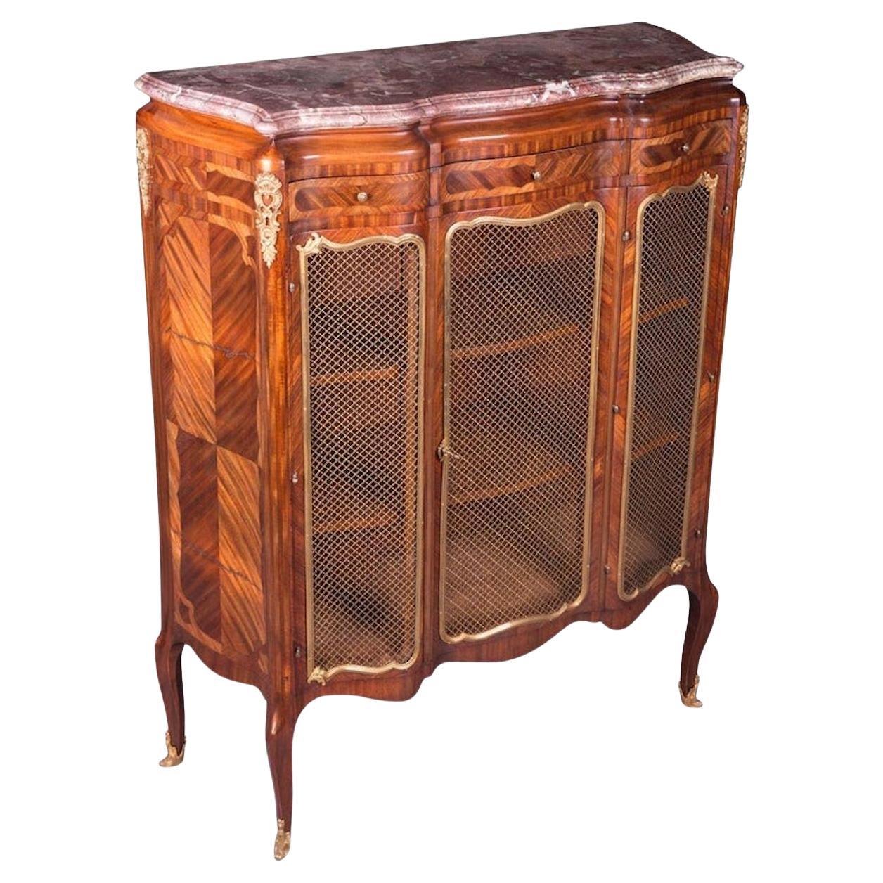 19. Jahrhundert Napoleon III Palisander geschwungenen Beinen Seite Kabinett Kommode im Angebot