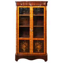 19th Century Napoleon III Rosewood Inlay  French Cabinet Vetrines, 1860s