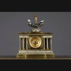 19th Century Napoleon III Salon Clock Pendule Fireplace Clock