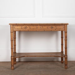 Consola Desserte de Bambú Simulado Napoleón III Siglo XIX