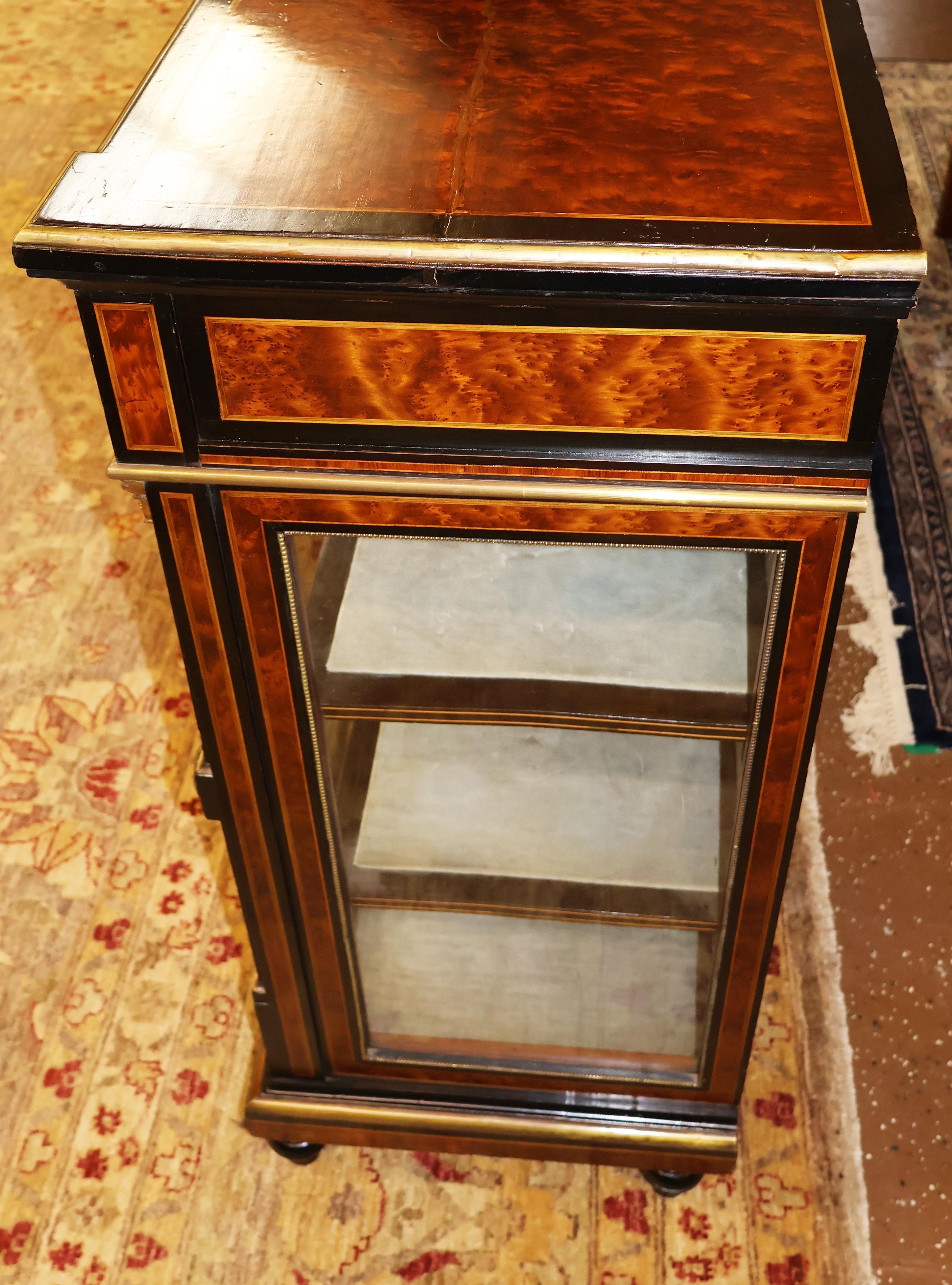 19th Century Napoleon III Style English Inlaid Porcelain Sideboard S. Hall & Son For Sale 6