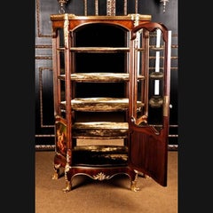 19th Century Napoleon III Style Kingwood Vernis Martin Paul Sormani Vitrine