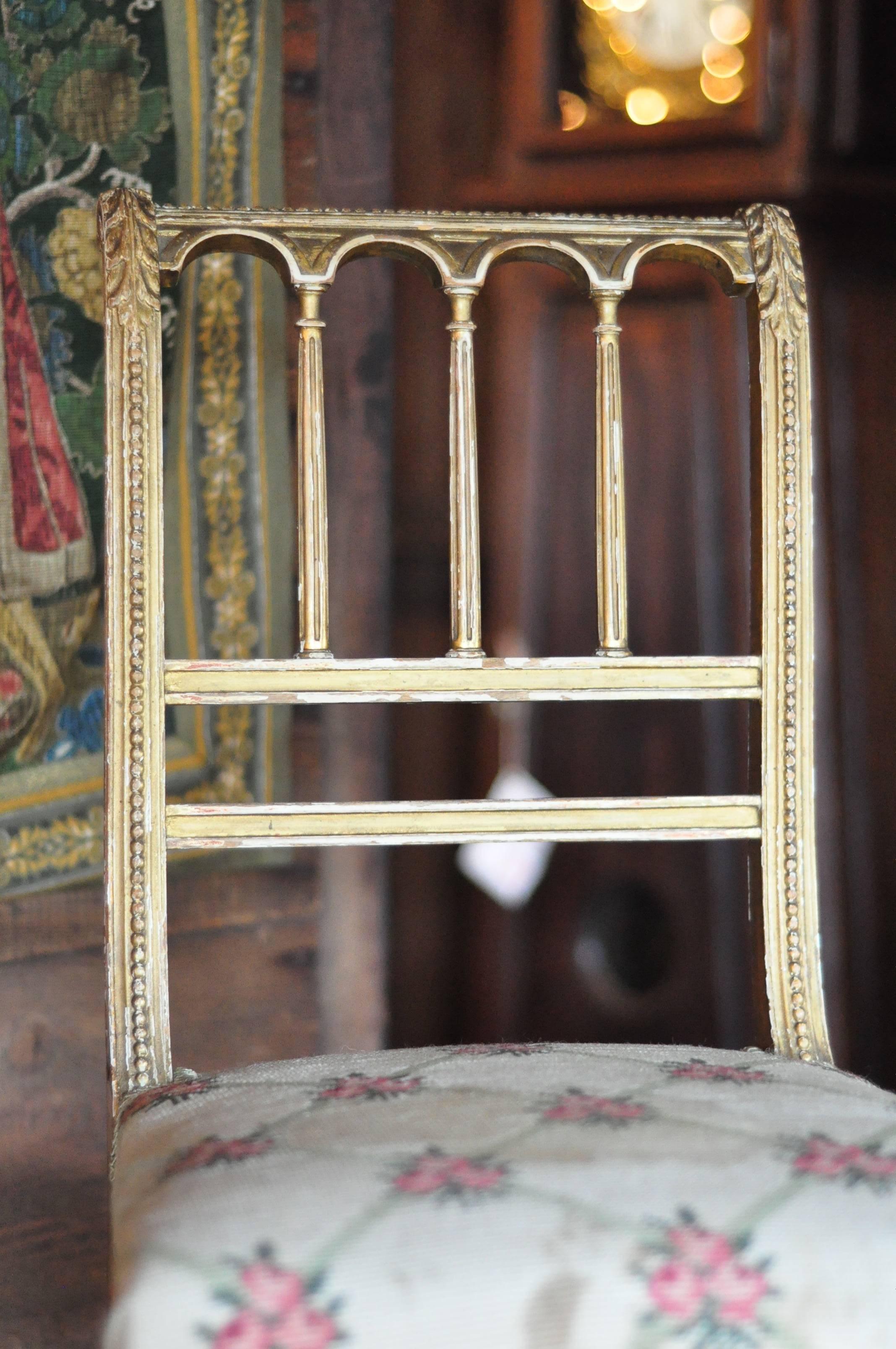 19th Century Napoleon III Style Louis XVI Pair of Chairs For Sale 1