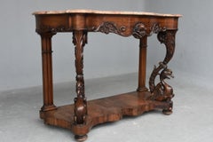 19th Century Napoleon III Style Mahogany Veneered Large Console