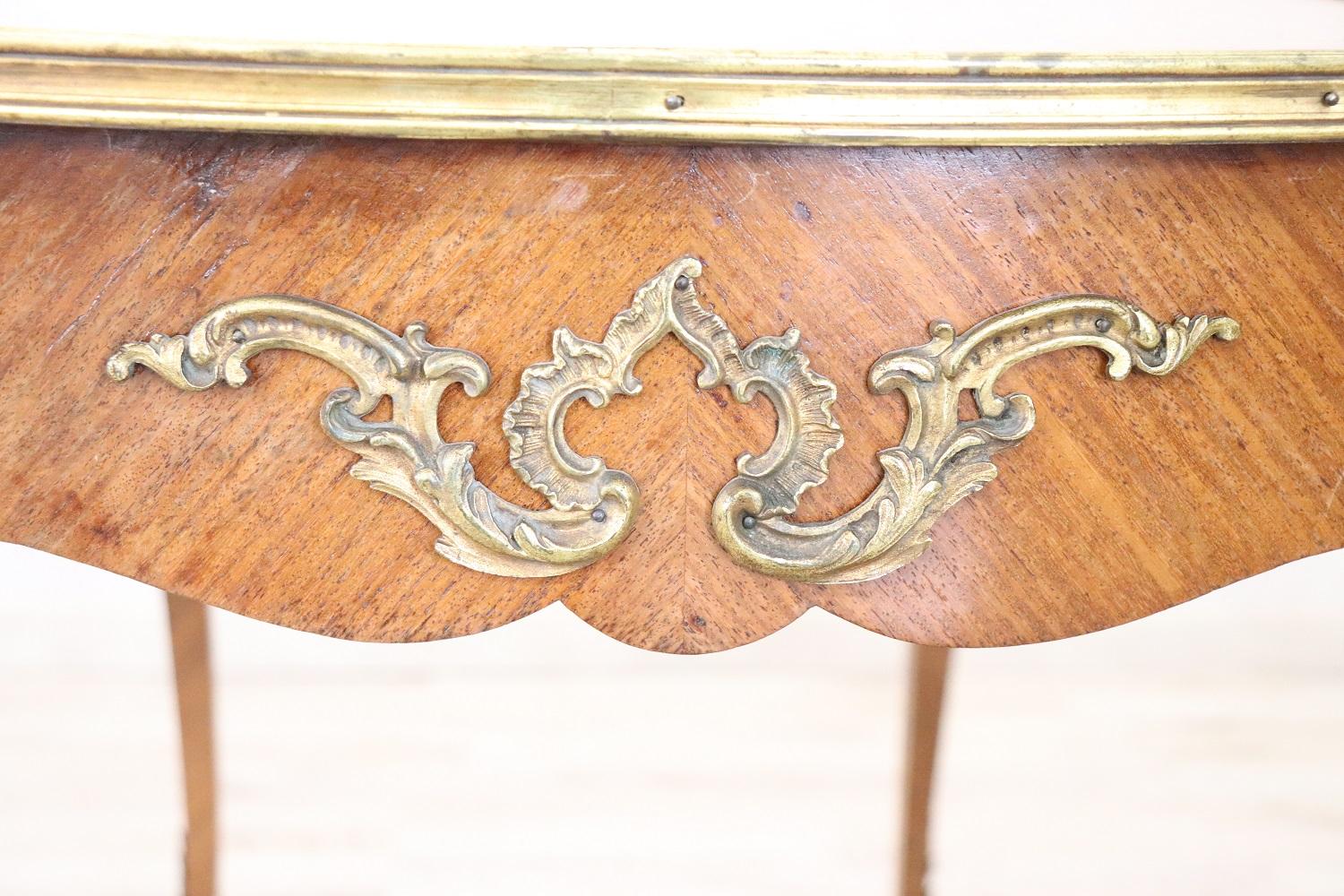 19th Century Napoleon III Marquetry and Gilded Bronze Writing Desk 8