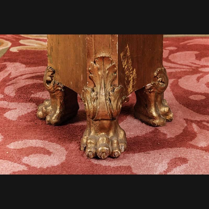 19th Century Napoleon III Style Three-Sided Paws Column For Sale 3