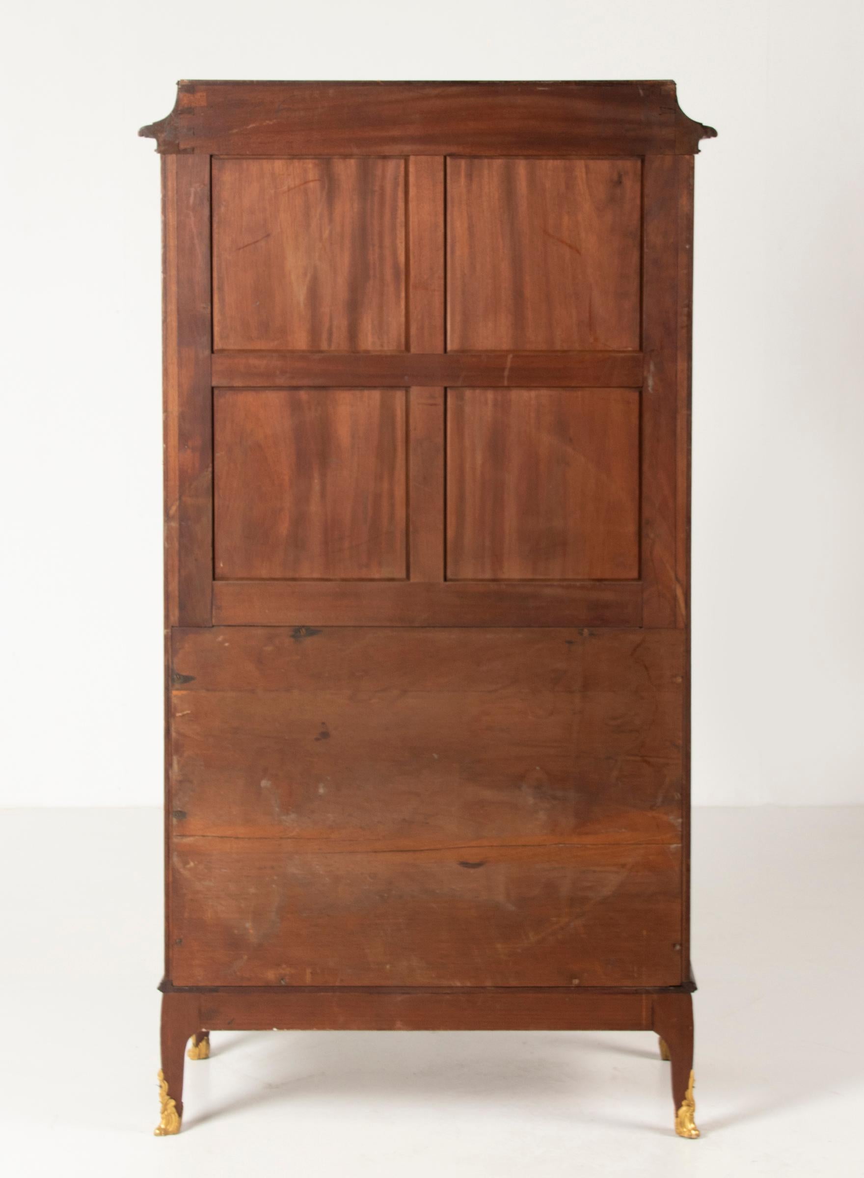 19. Jahrhundert Napoleon III Tambour-Tür-Bücherregal im Angebot 12