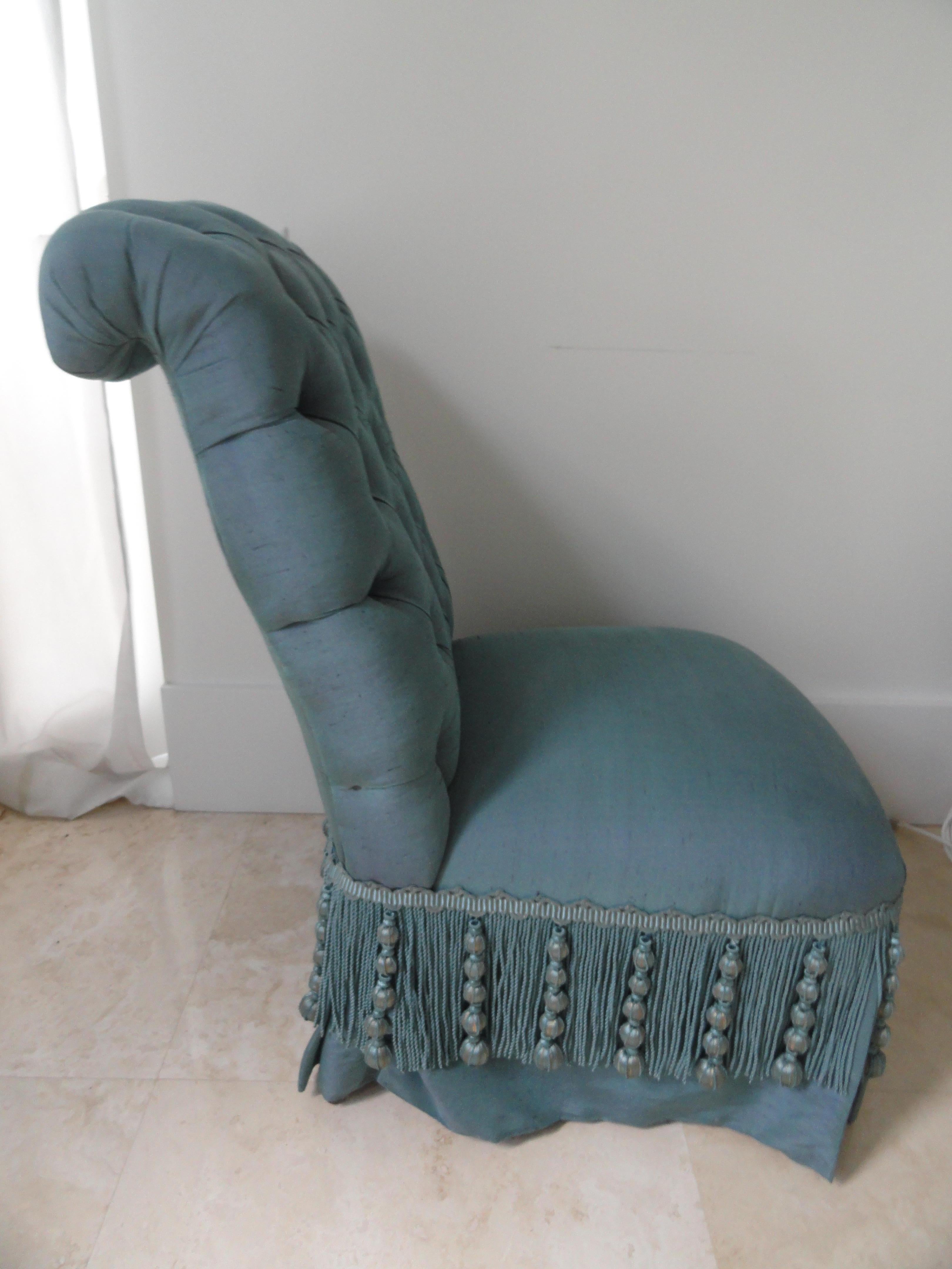 French 19th Century Napoleon III Tufted Back Chair For Sale