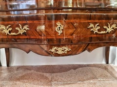 19th Century Napoleon III Walnut and Bronze Italian Chest of Drawer