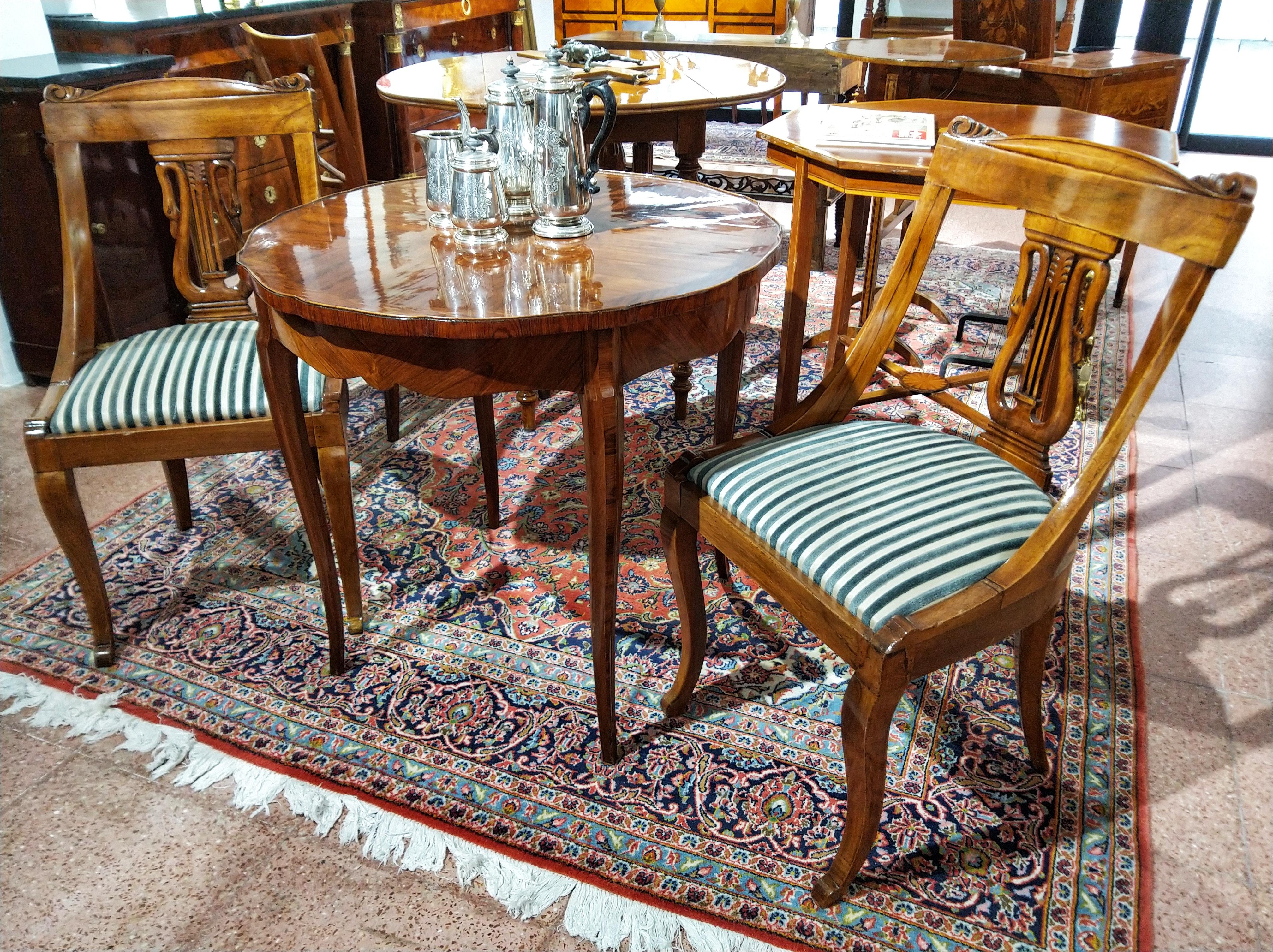 Polished 19th Century Napoleon III Walnut French Gondola Chair Restored For Sale