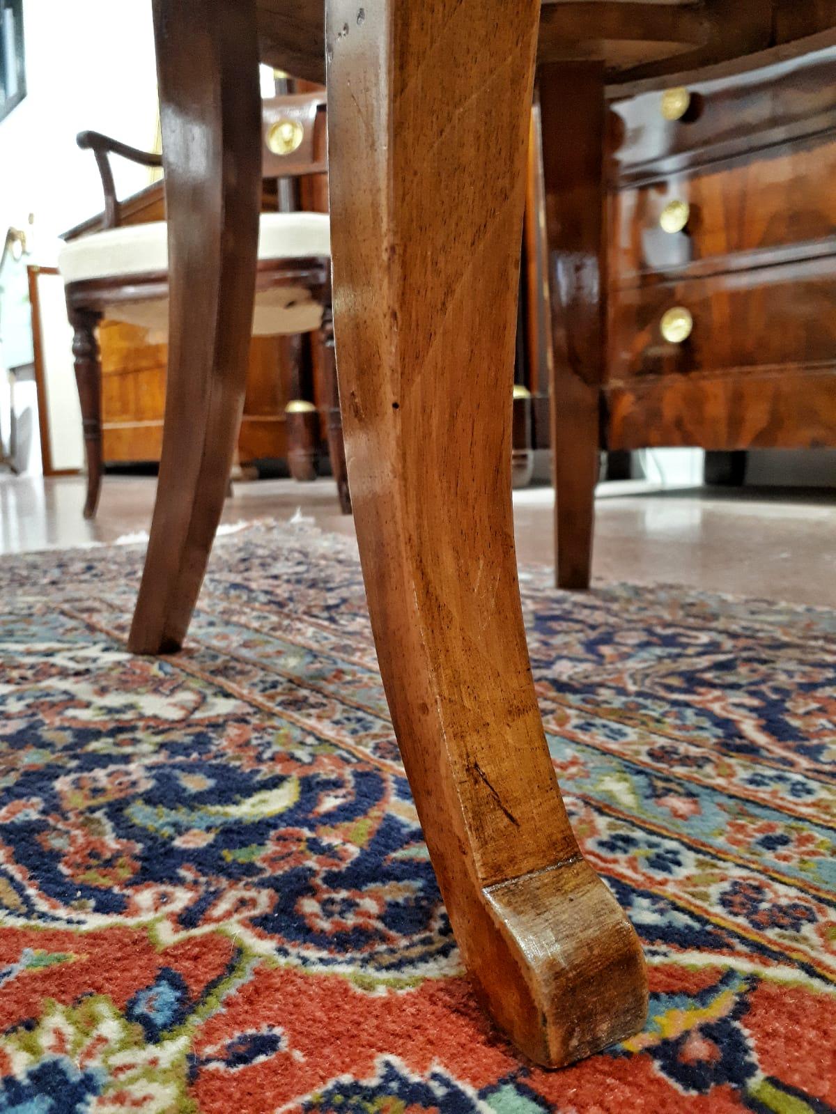 19th Century Napoleon III Walnut French Gondola Chair Restored For Sale 5