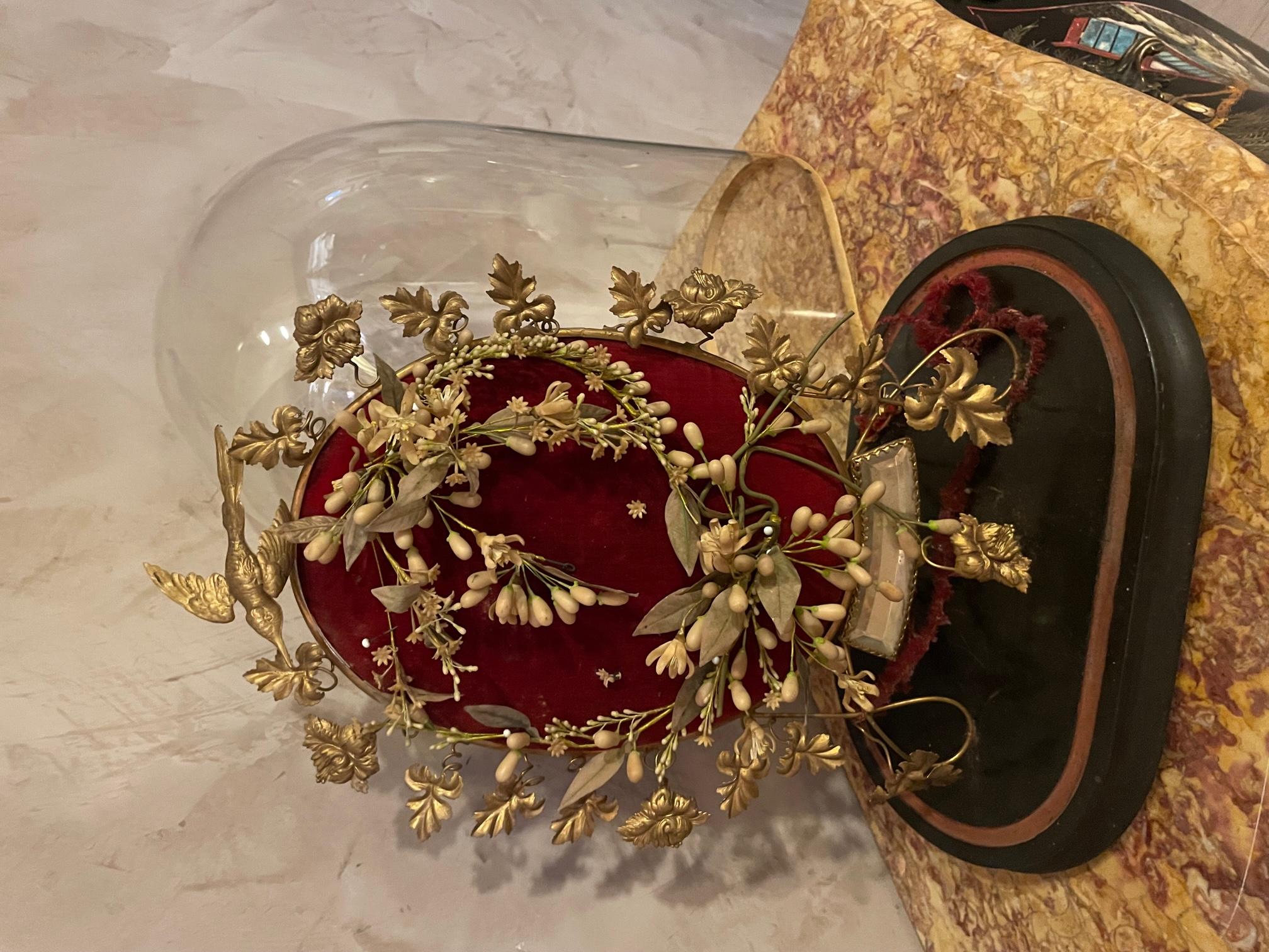 19th Century Napoleon III Wedding Glass Globe 5