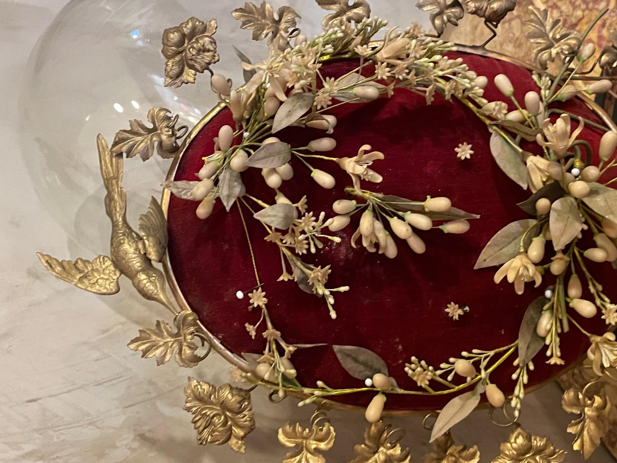 19th Century Napoleon III Wedding Glass Globe 9
