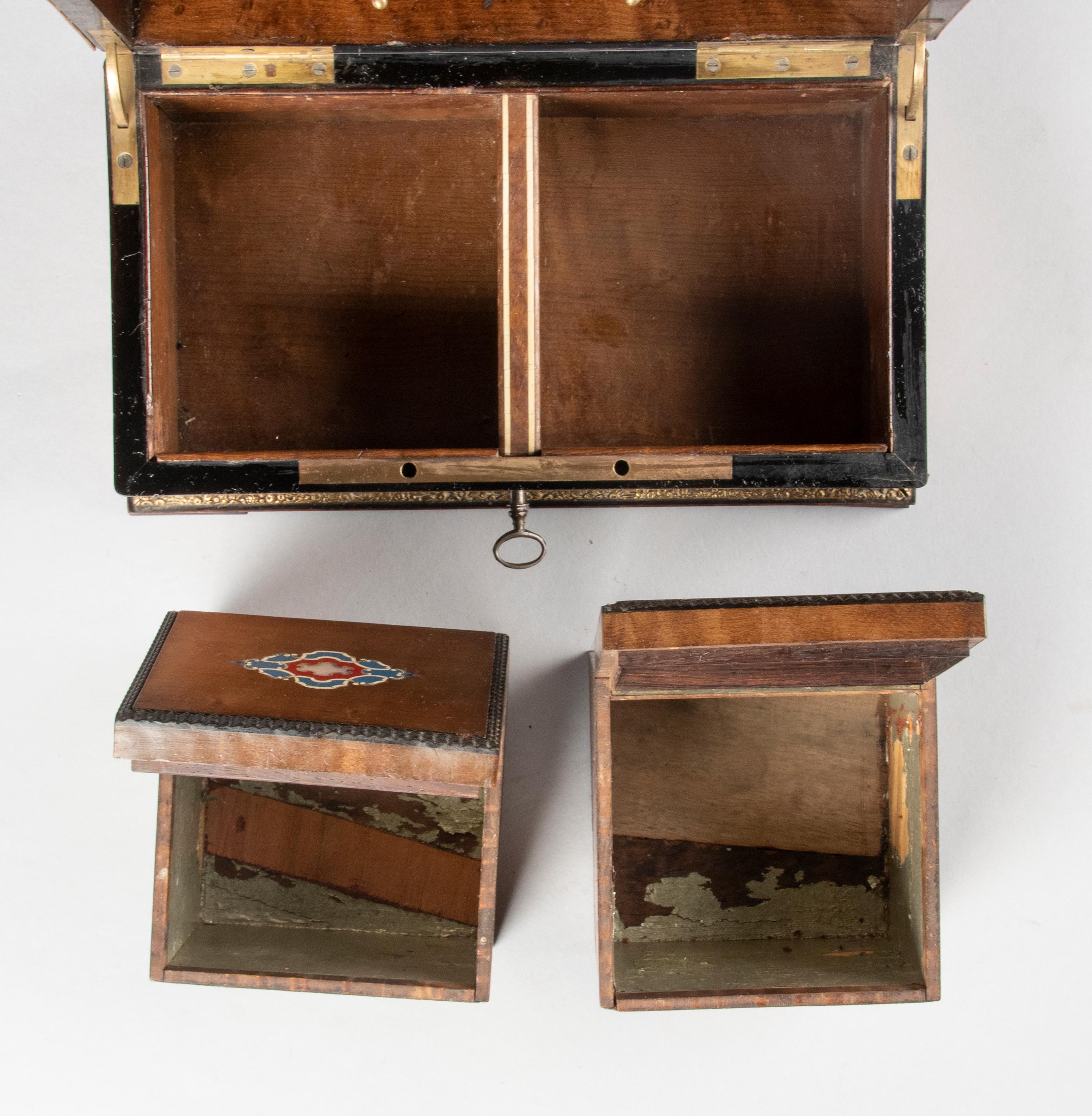 Cucharilla de té de marquetería de madera Napoleón III del siglo XIX en venta 6