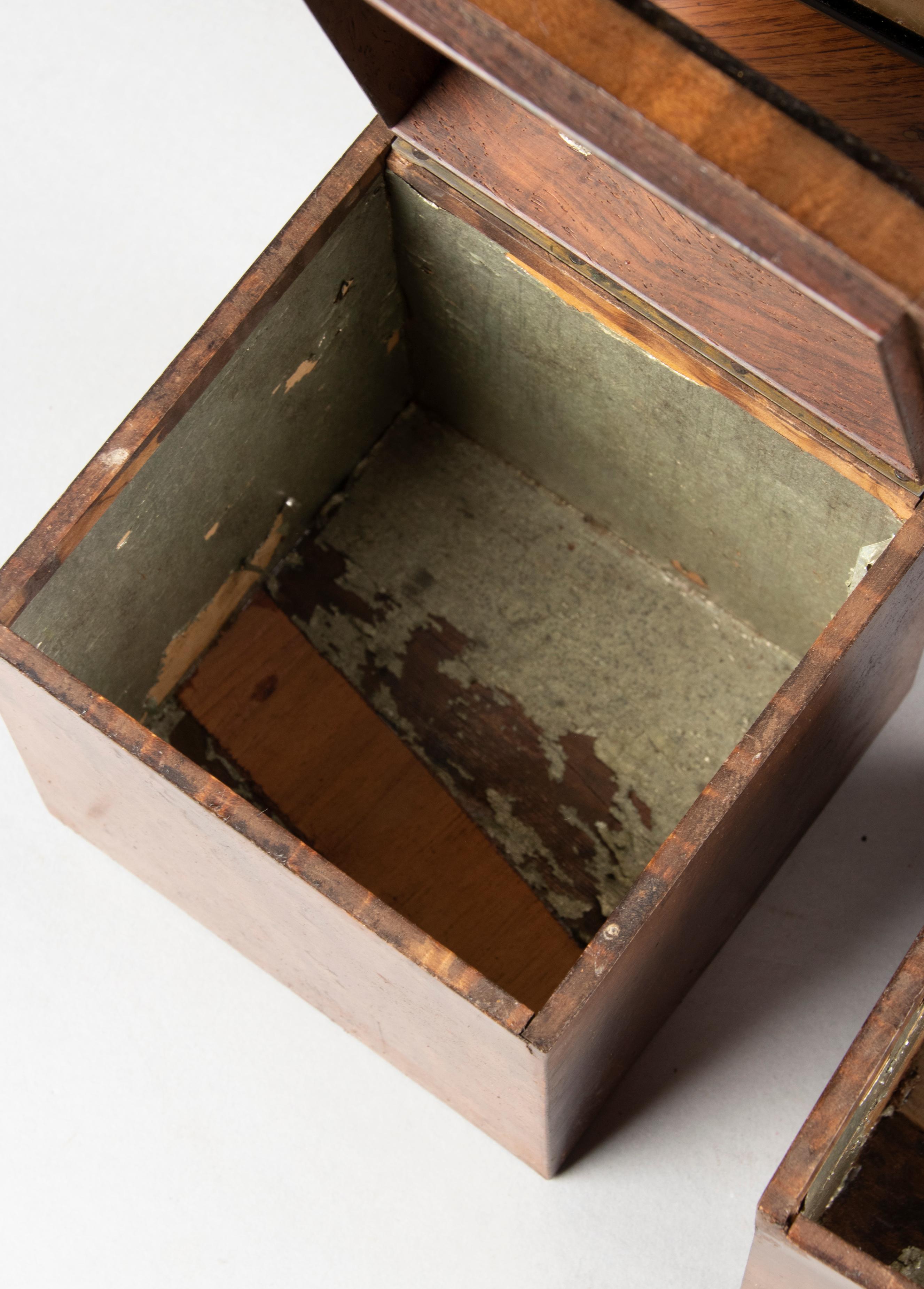 19. Jahrhundert Napoleon III Holz Einlegearbeiten Teekanne im Angebot 6