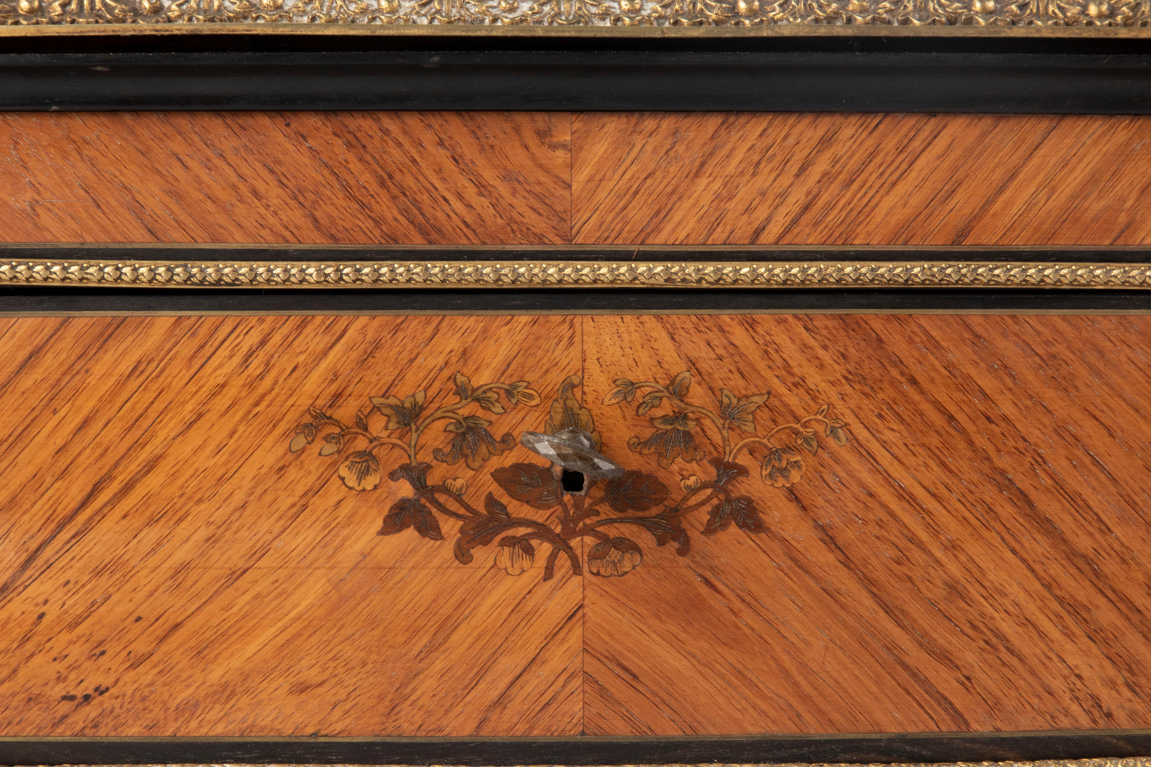 19th Century Napoleon III Wood Marquetry Teacaddy For Sale 12
