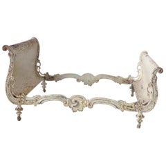 Antique 19th Century Napoleone III Cast Iron and Metal French Bed, 1870 Structure