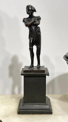 19th Century Napoleonic French Empire Style Bronze and Marble Inkwell