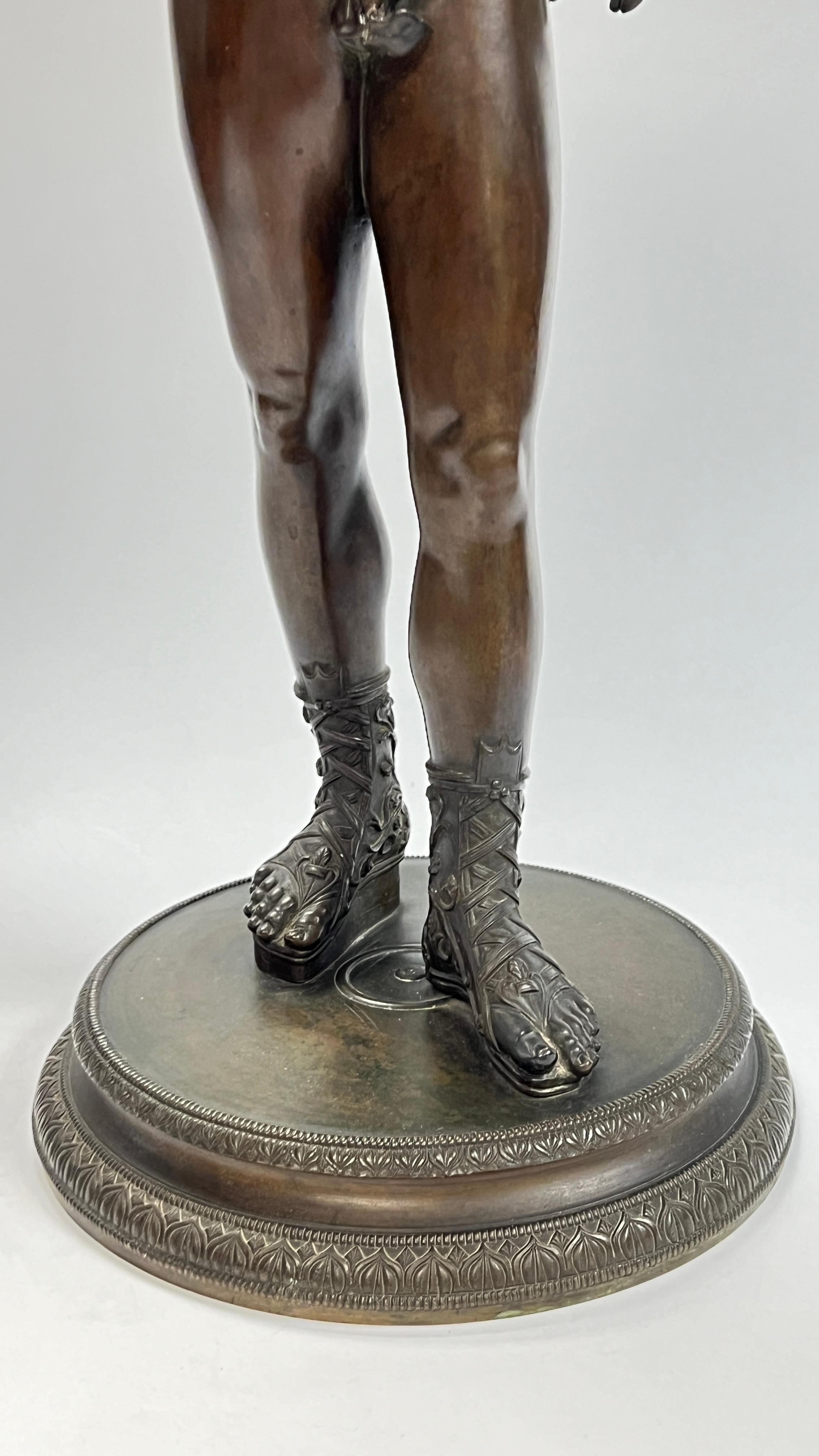 Scultura in bronzo Grand Tour di Narciso del XIX secolo in vendita 1