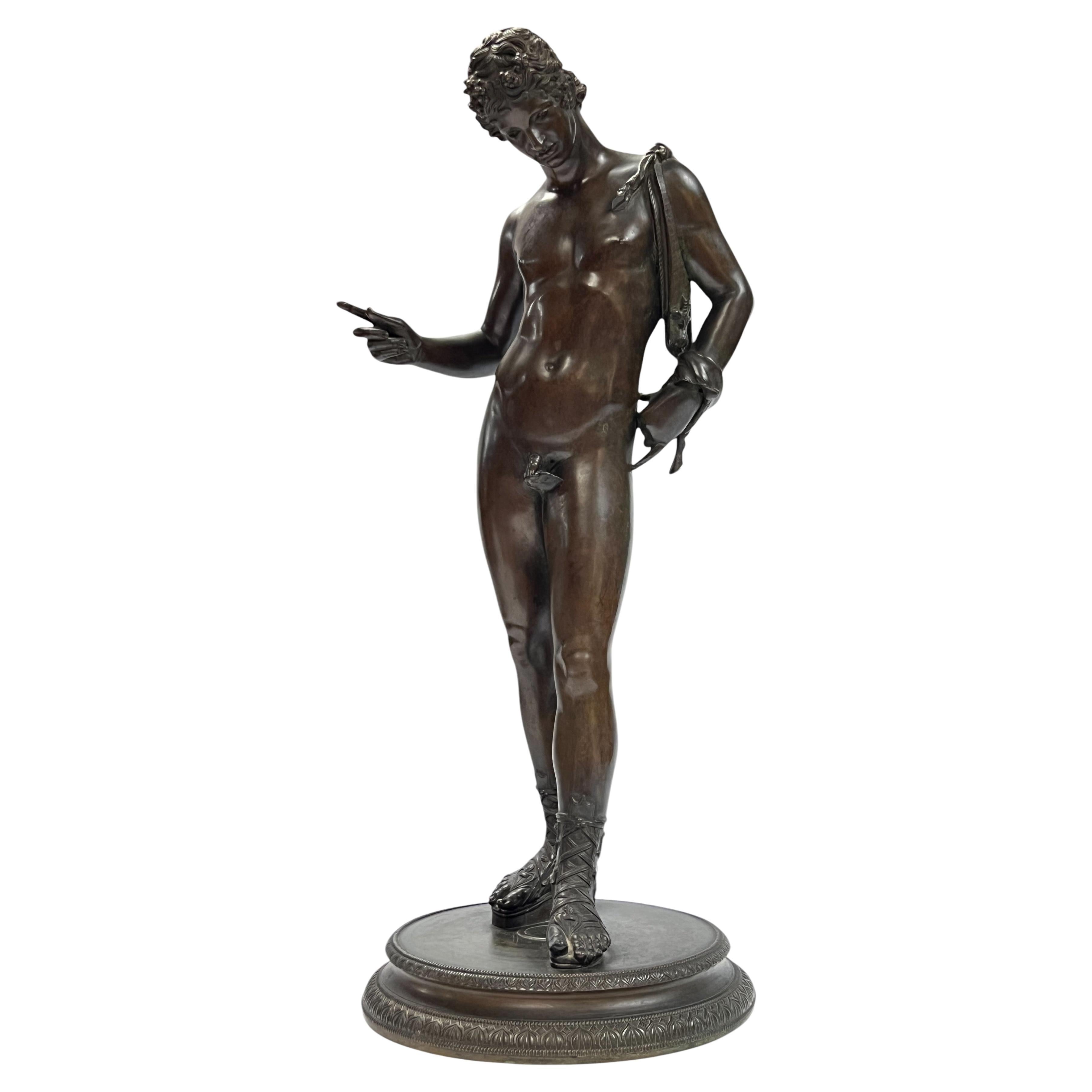 19th Century Narcissus Grand Tour Bronze Sculpture