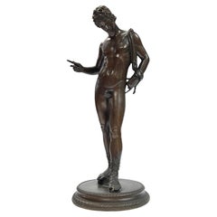 Escultura de bronce Narciso Grand Tour del siglo XIX