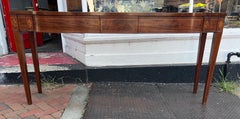 19th Century Narrow Inlaid English Mahogany Sideboard