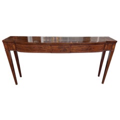 19th Century Narrow Inlaid English Mahogany Sideboard