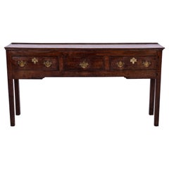 19th Century Narrow Oak Dresser Base